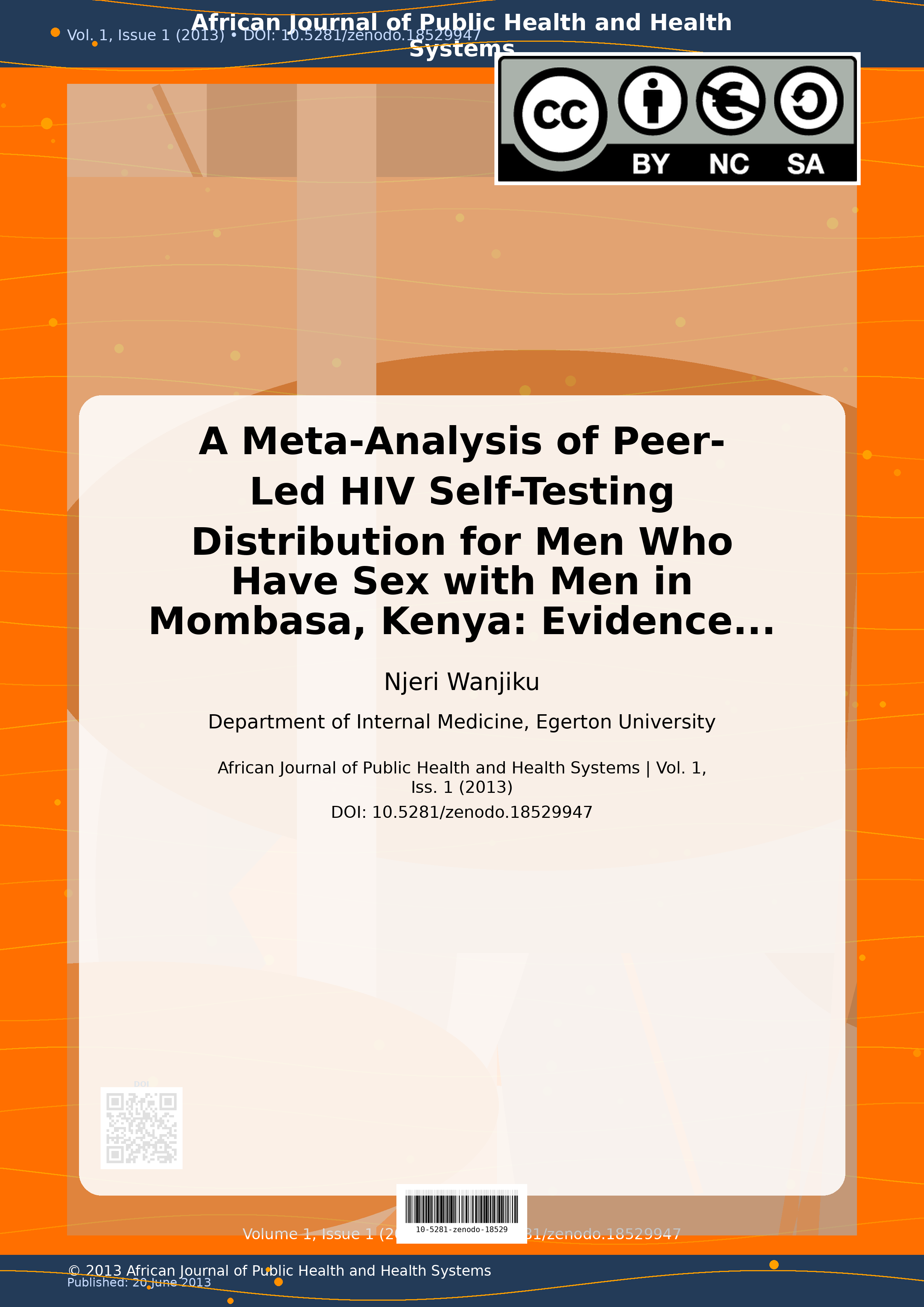 Cover image for: A Meta-Analysis of Peer-Led HIV Self-Testing Distribution fo