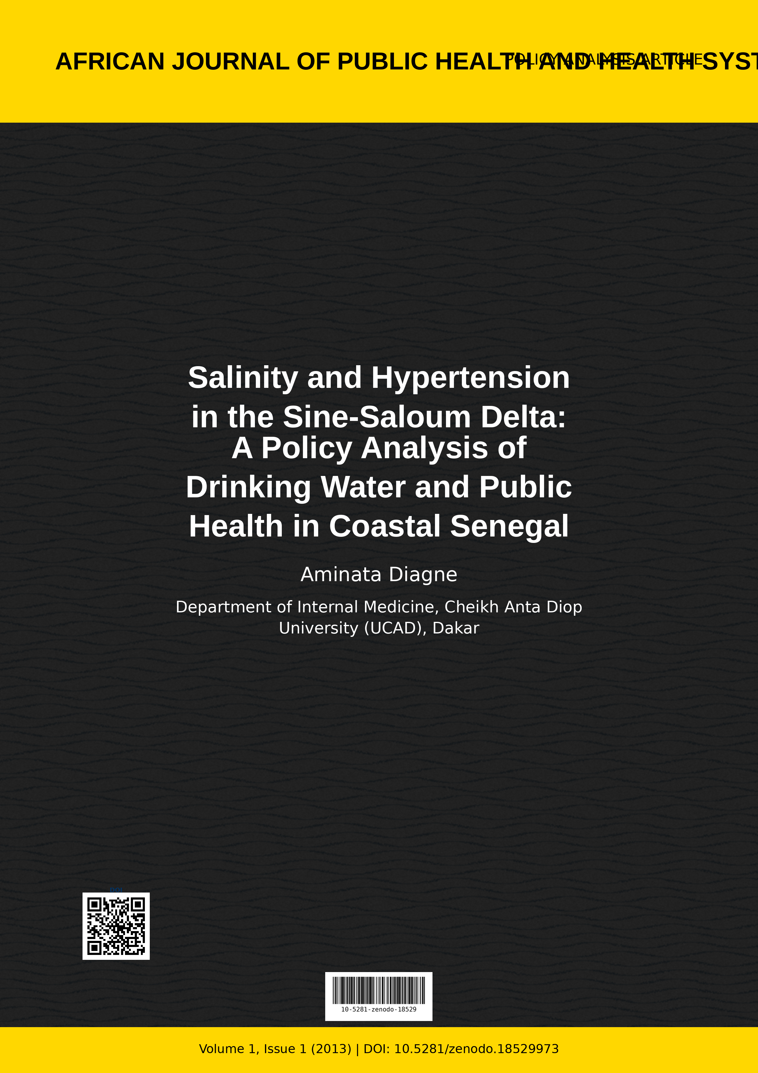 Cover image for: Salinity and Hypertension in the Sine-Saloum Delta