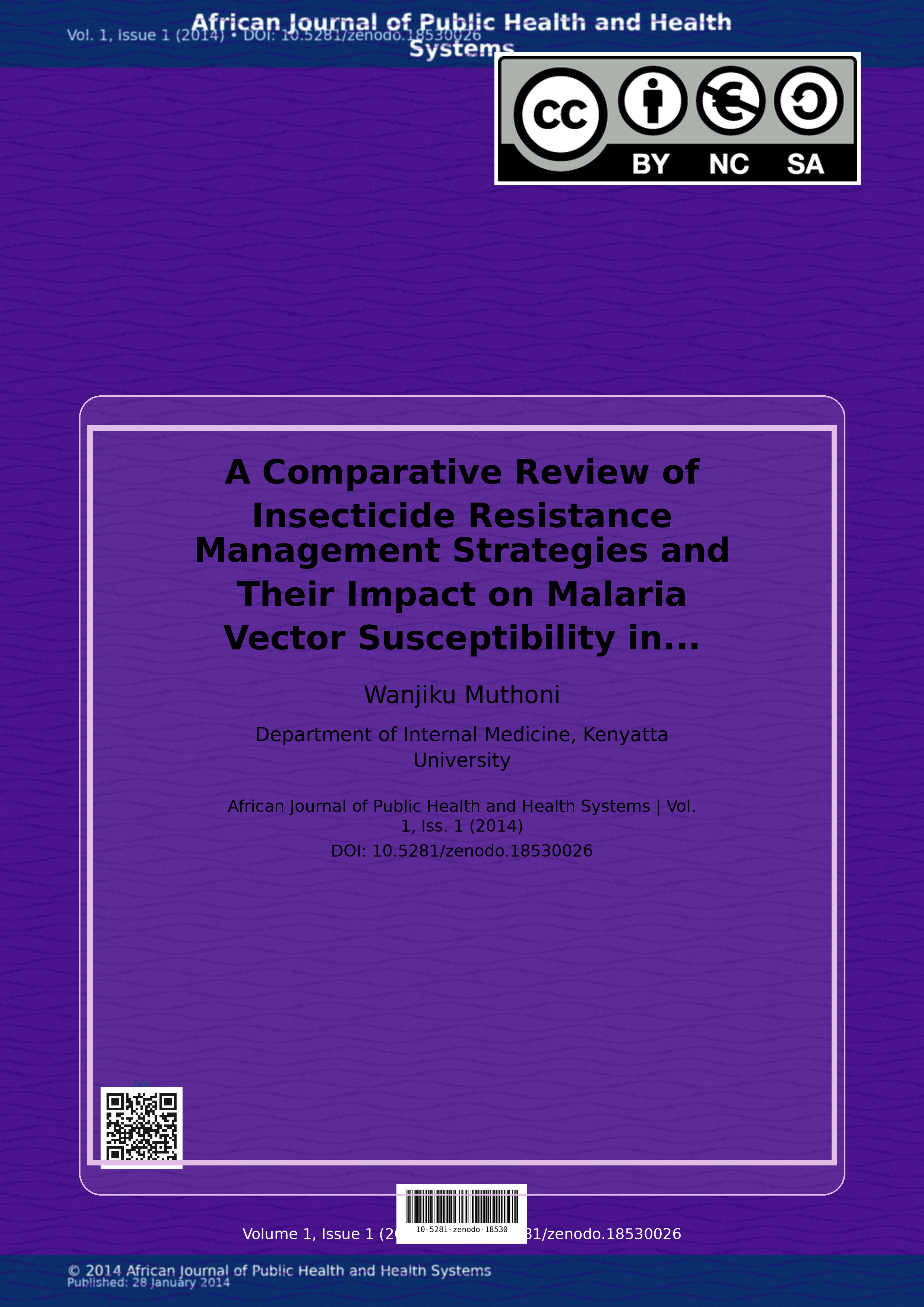 Cover image for: A Comparative Review of Insecticide Resistance Management St