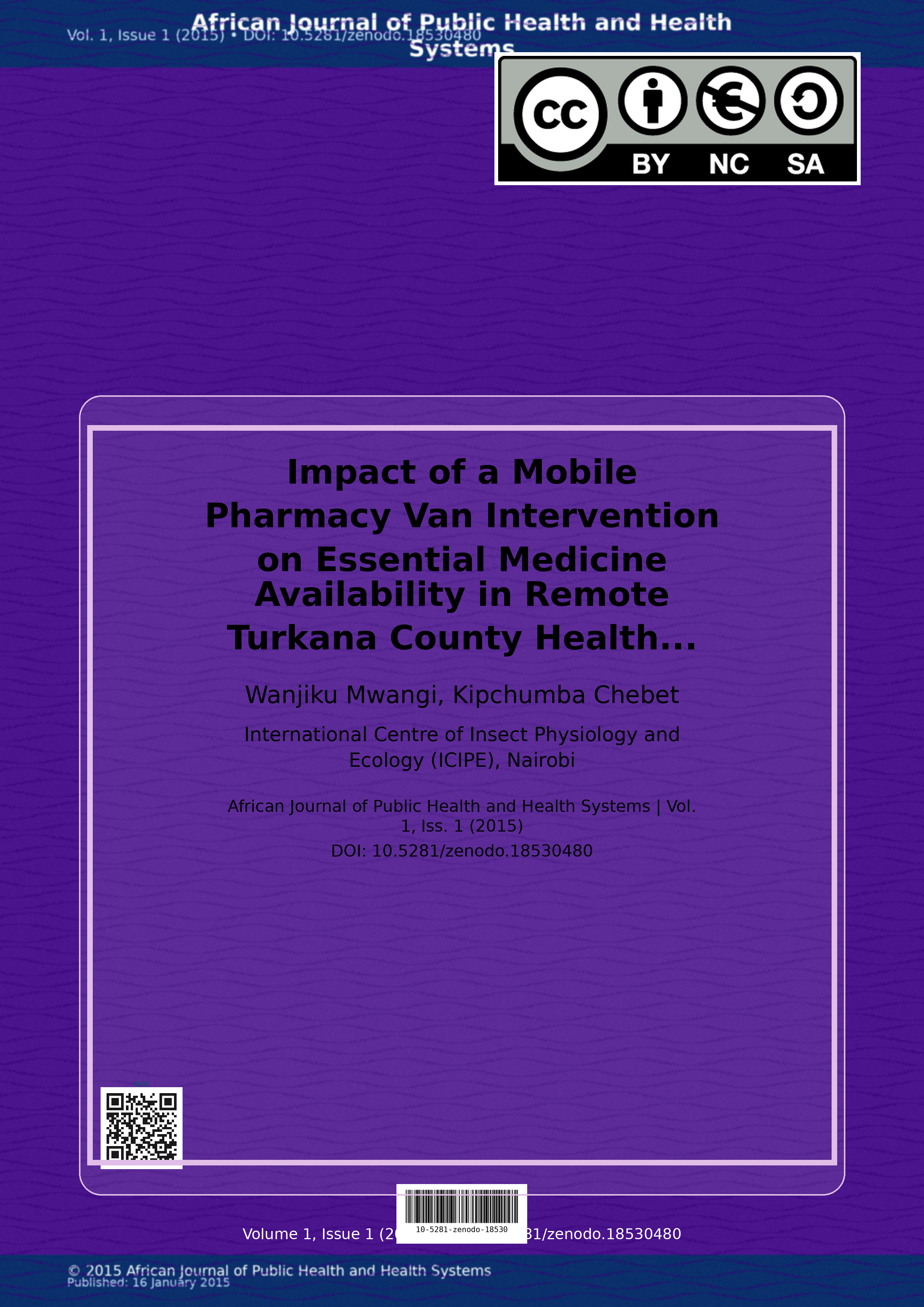 Cover image for: Impact of a Mobile Pharmacy Van Intervention on Essential Me