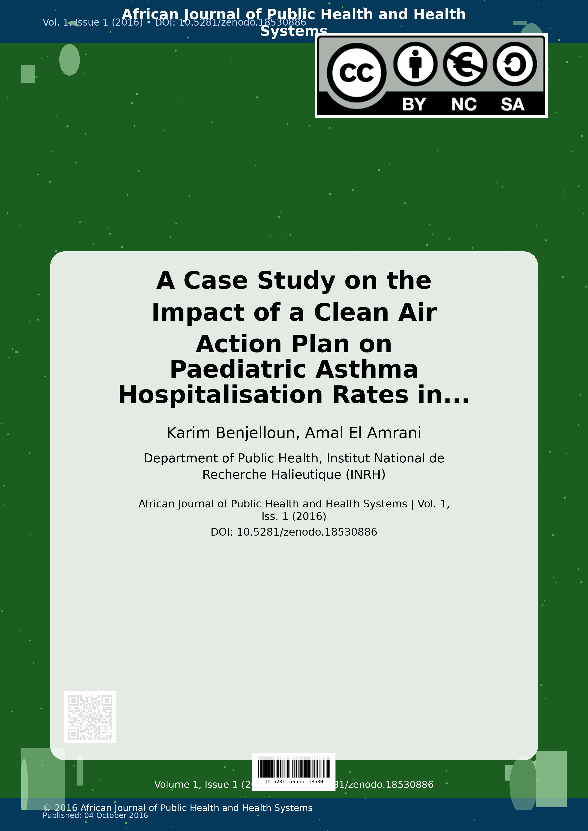 Cover image for: A Case Study on the Impact of a Clean Air Action Plan on Pae