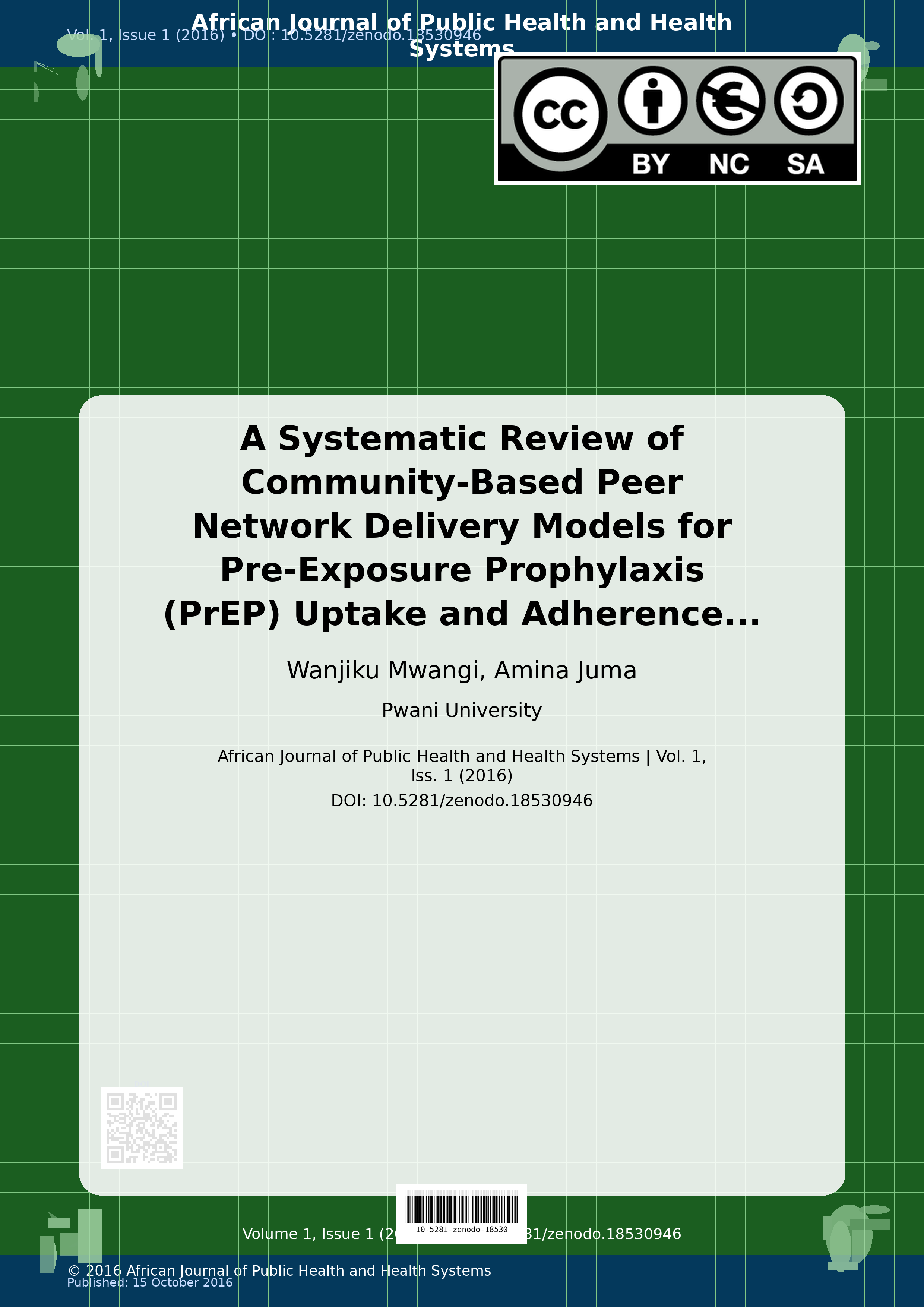 Cover image for: A Systematic Review of Community-Based Peer Network Delivery