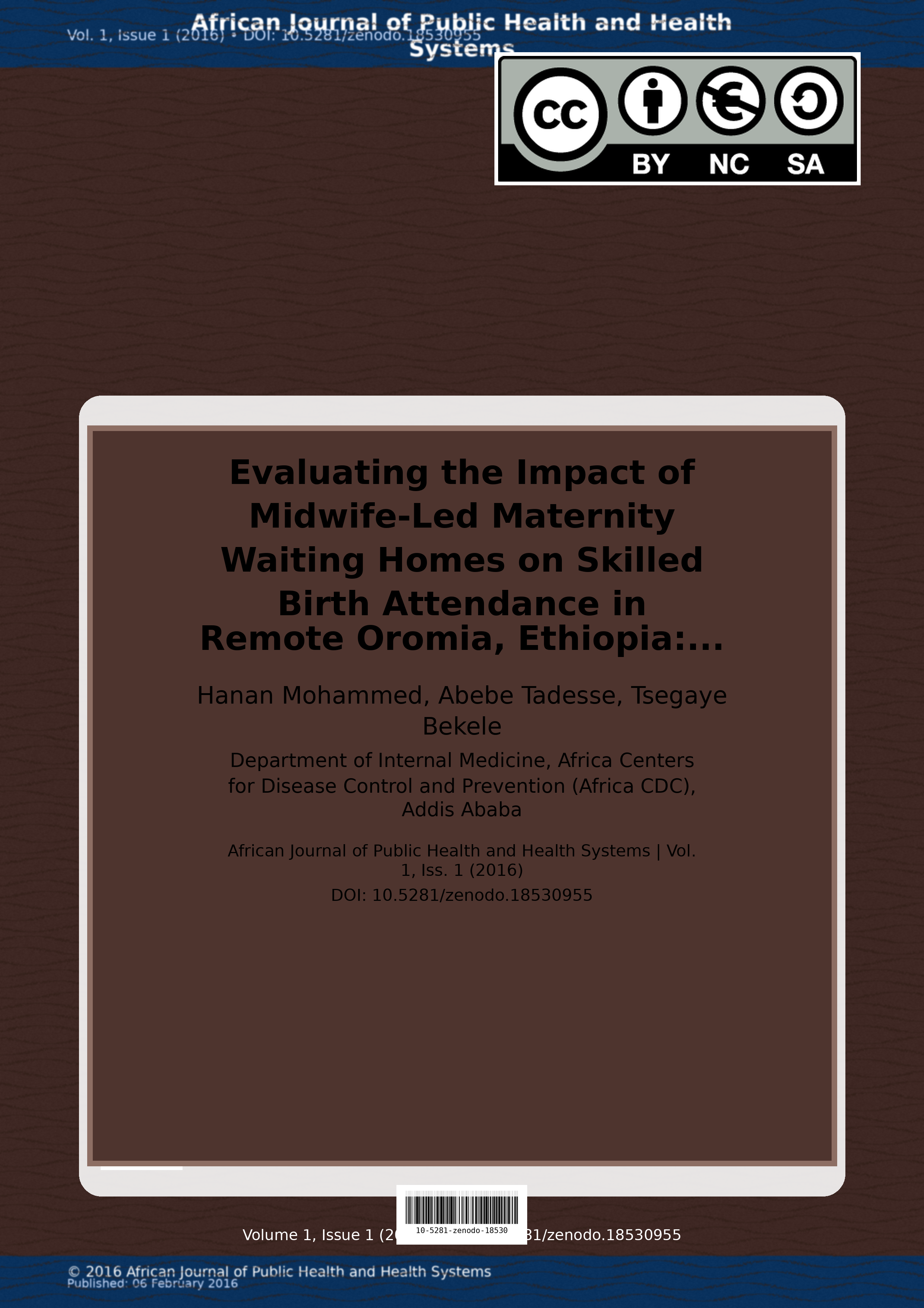 Cover image for: Evaluating the Impact of Midwife-Led Maternity Waiting Homes