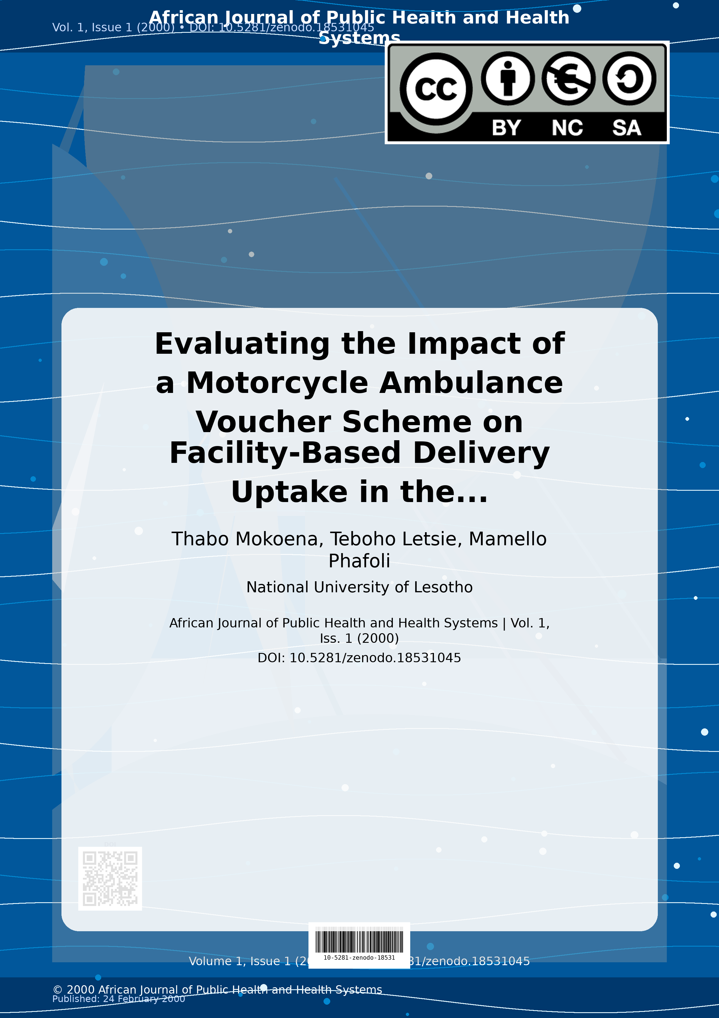 Cover image for: Evaluating the Impact of a Motorcycle Ambulance Voucher Sche