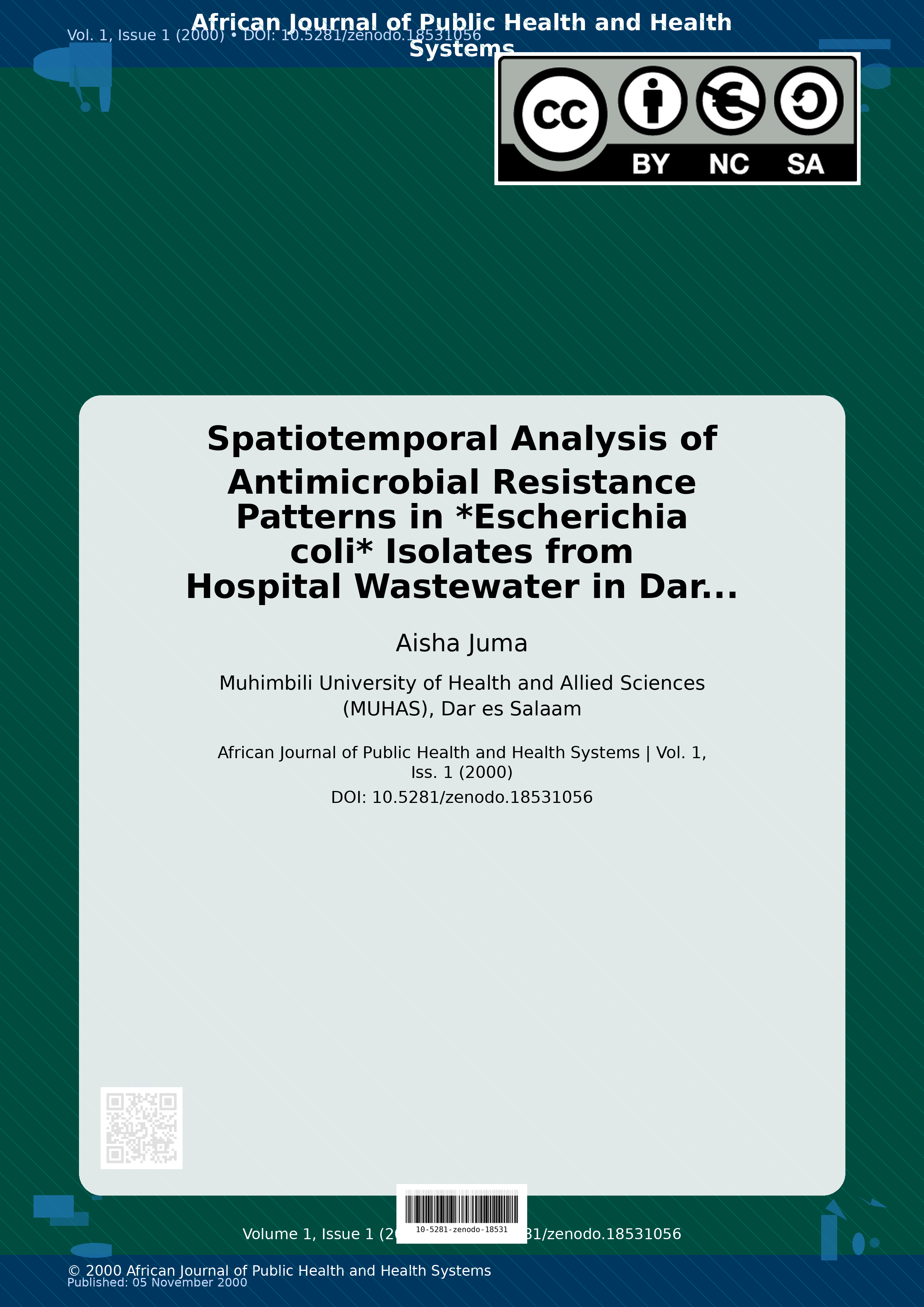 Cover image for: Spatiotemporal Analysis of Antimicrobial Resistance Patterns