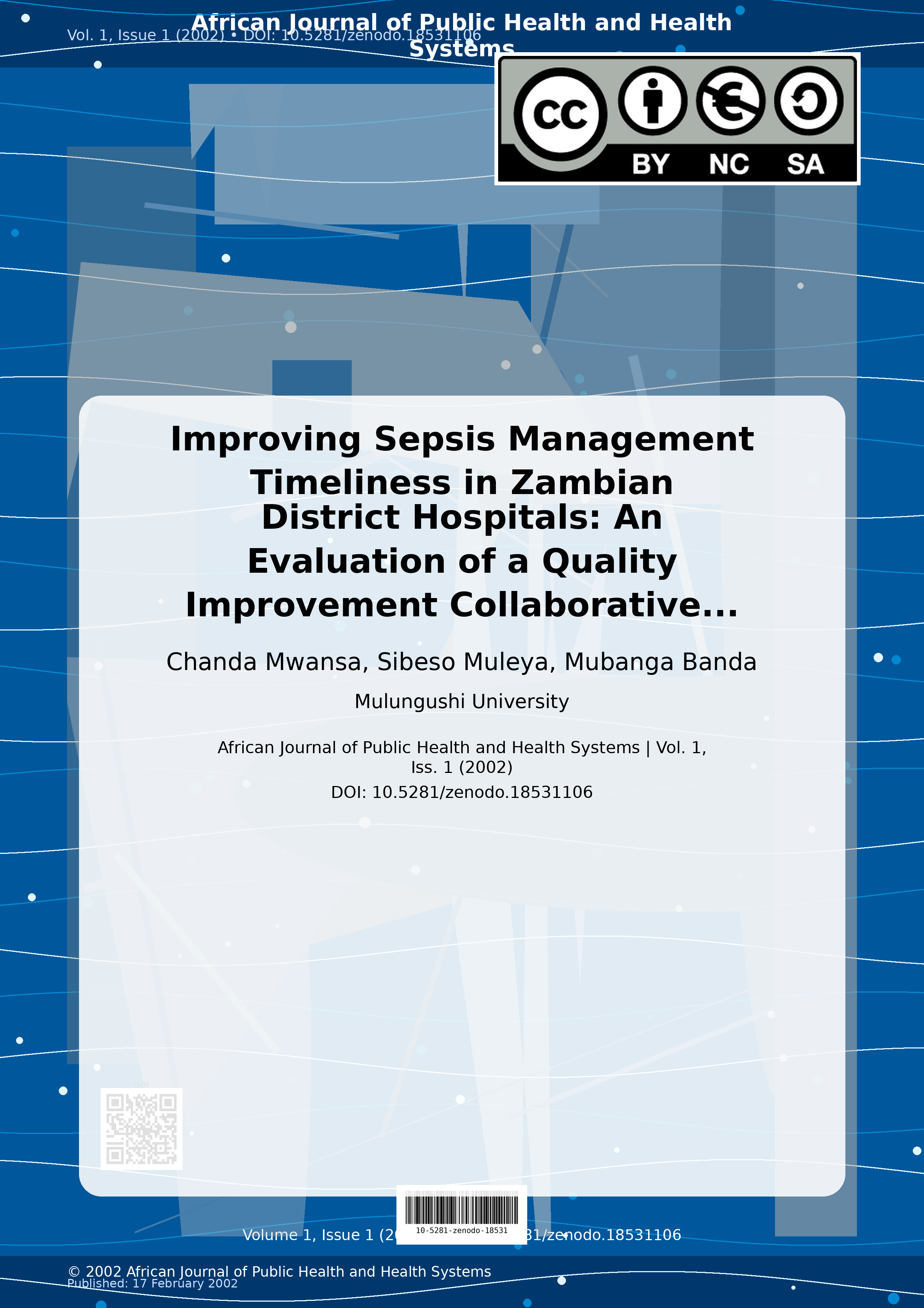 Cover image for: Improving Sepsis Management Timeliness in Zambian District H