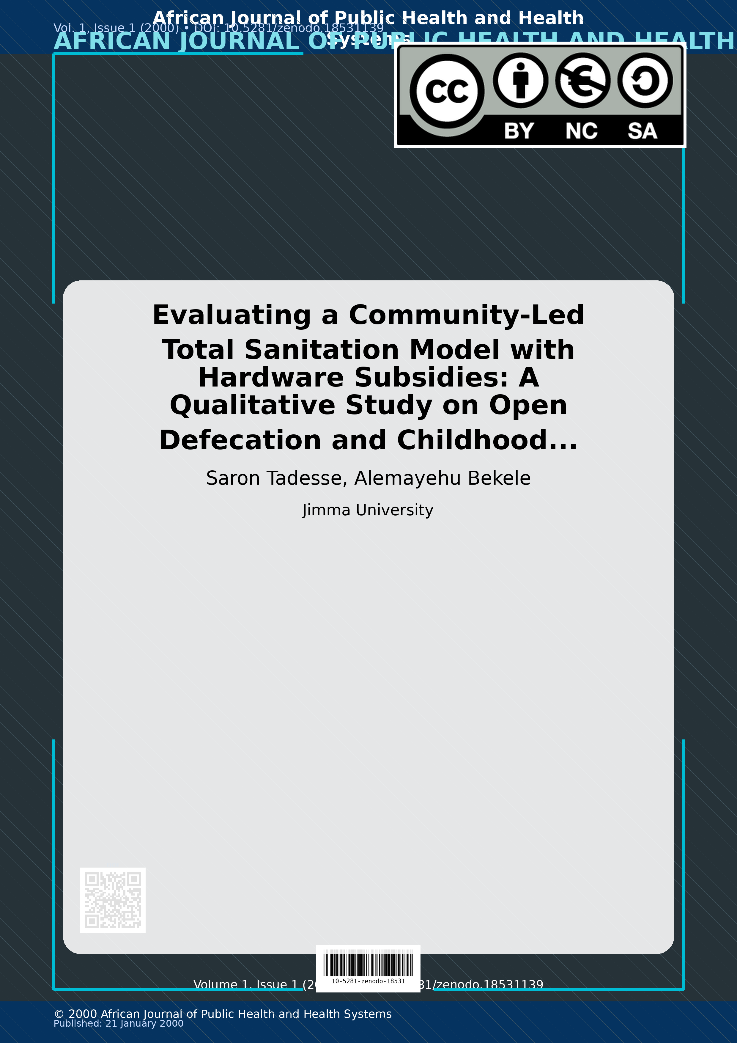 Cover image for: Evaluating a Community-Led Total Sanitation Model with Hardw