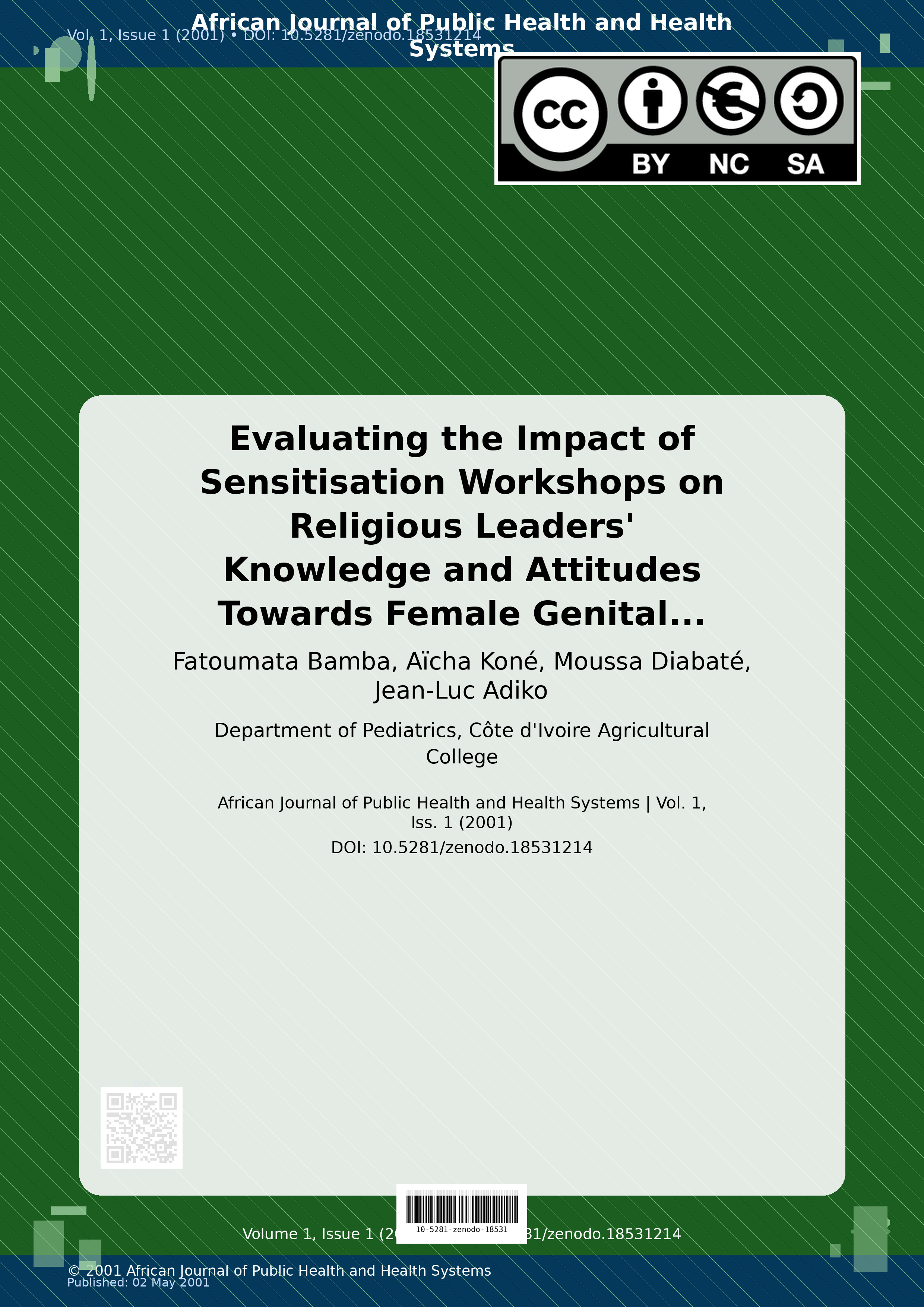 Cover image for: Evaluating the Impact of Sensitisation Workshops on Religiou
