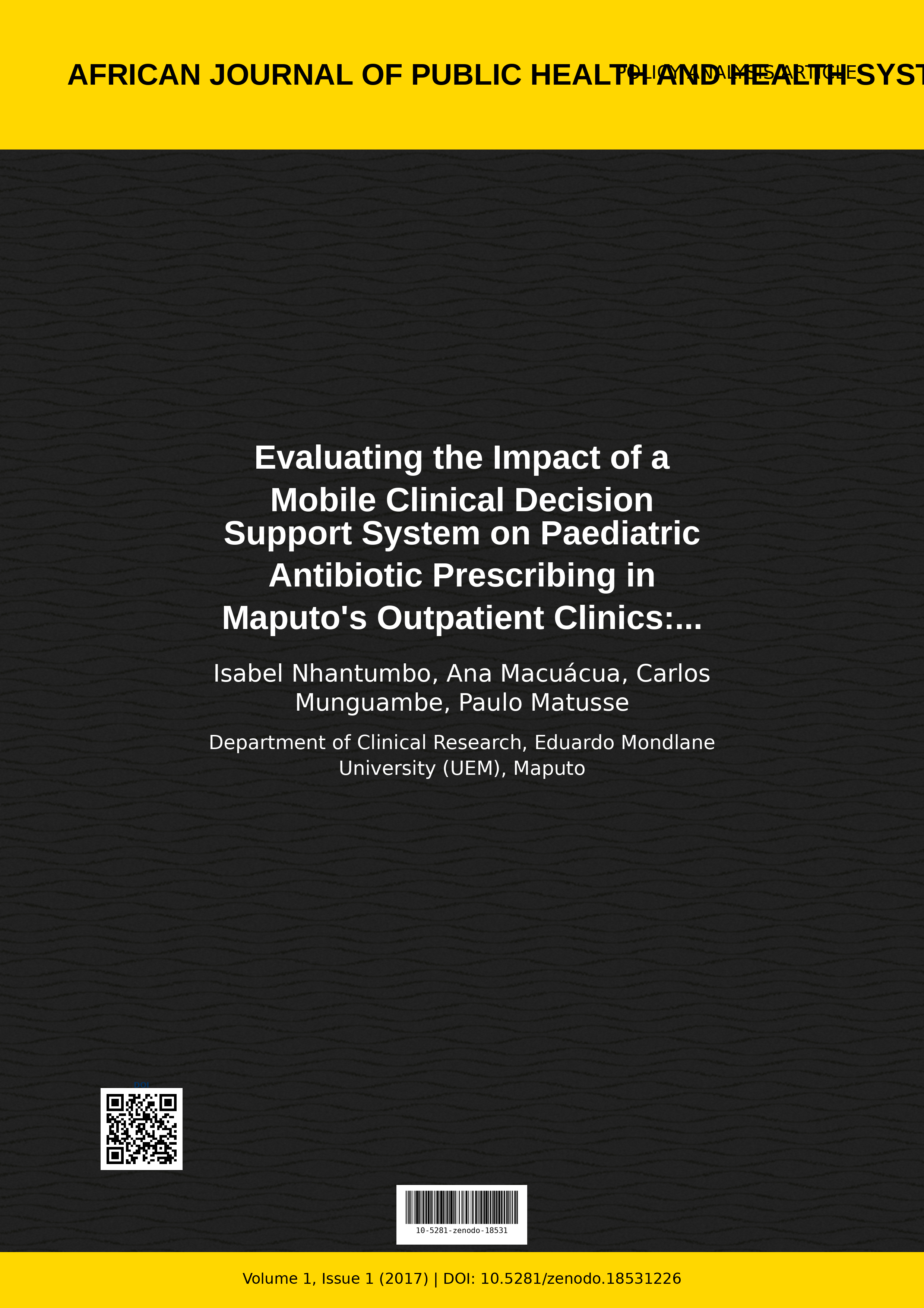 Cover image for: Evaluating the Impact of a Mobile Clinical Decision Support 