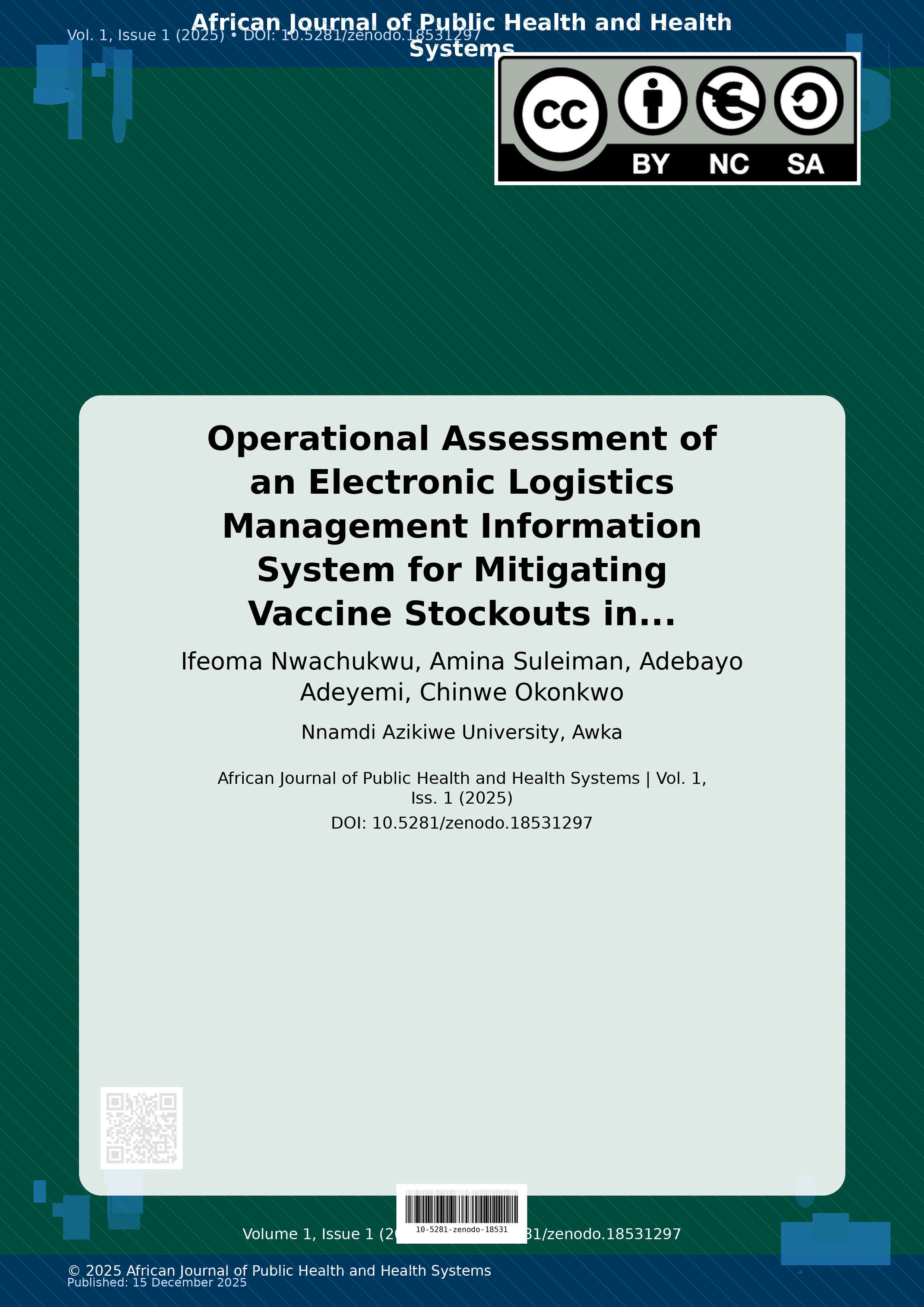 Cover image for: Operational Assessment of an Electronic Logistics Management