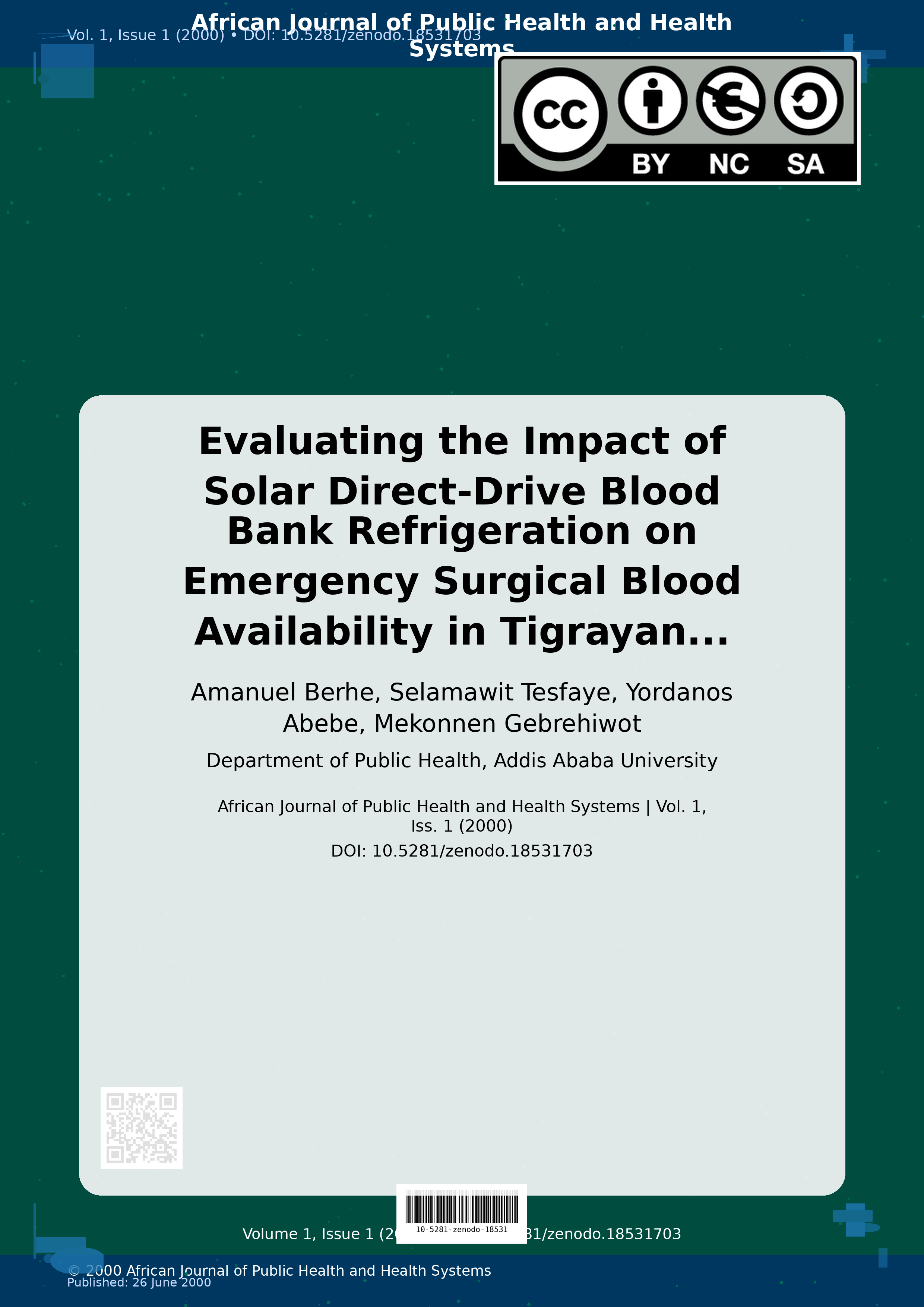 Cover image for: Evaluating the Impact of Solar Direct-Drive Blood Bank Refri