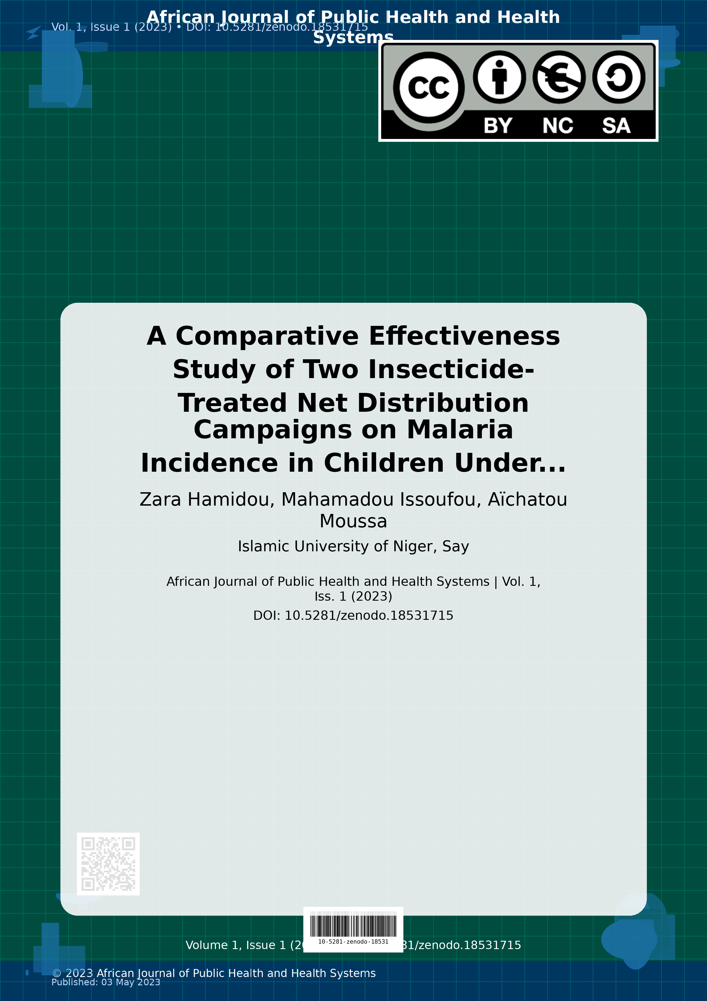 Cover image for: A Comparative Effectiveness Study of Two Insecticide-Treated