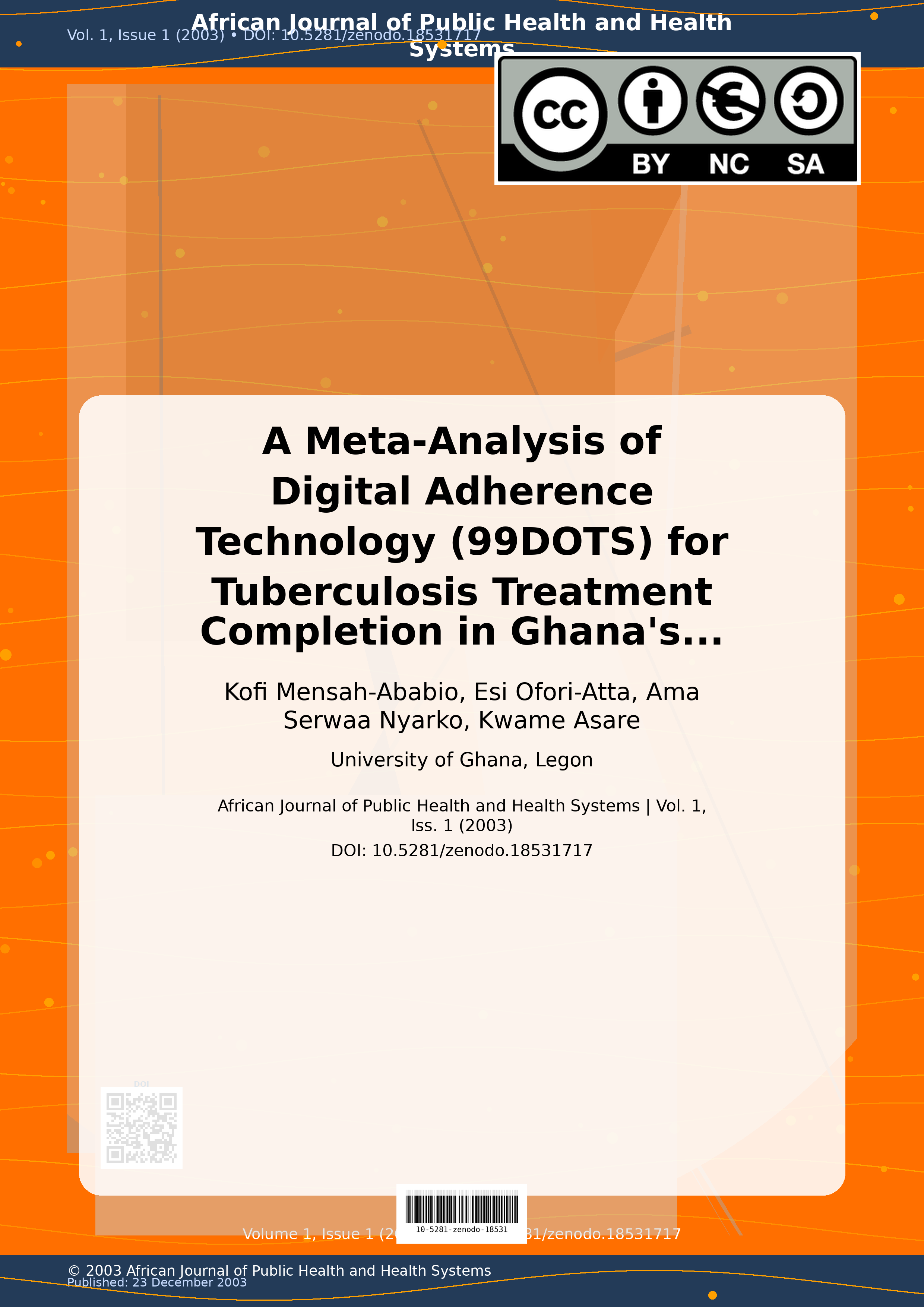 Cover image for: A Meta-Analysis of Digital Adherence Technology (99DOTS) for