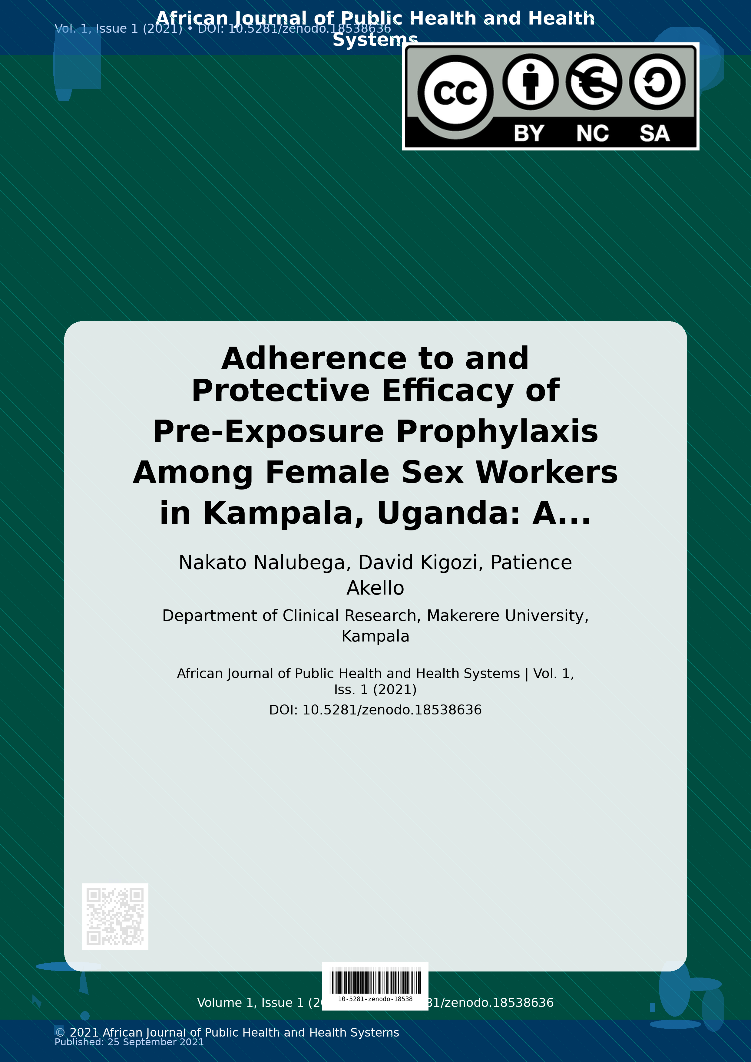 Cover image for: Adherence to and Protective Efficacy of Pre-Exposure Prophyl