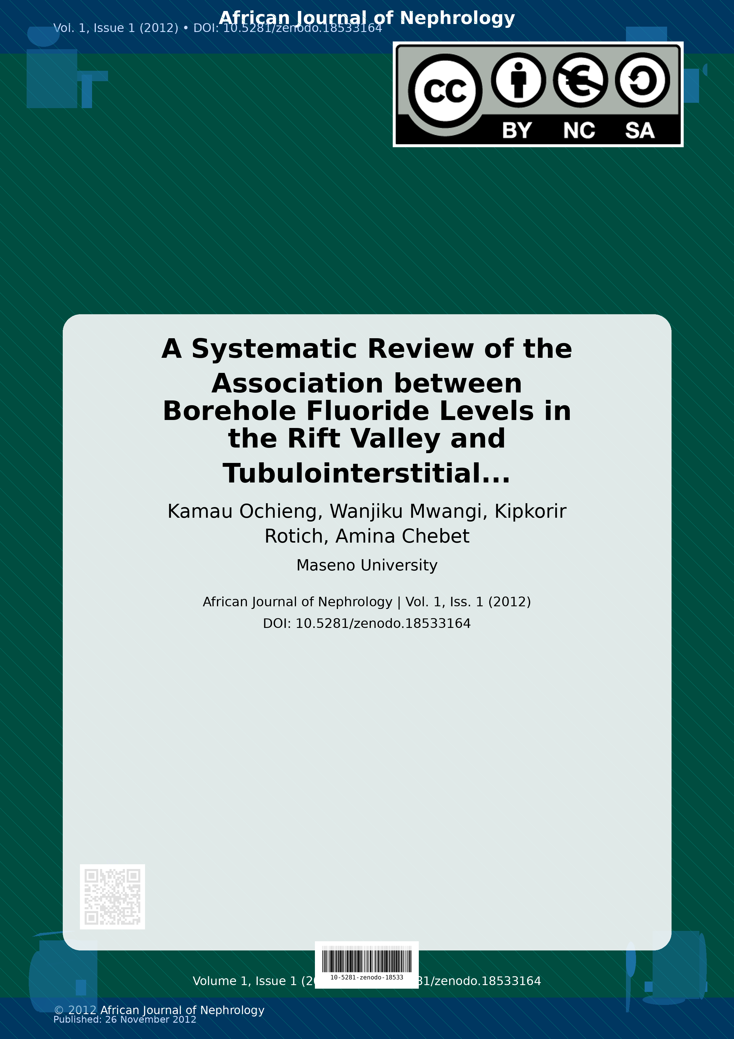 Cover image for: A Systematic Review of the Association between Borehole Fluo