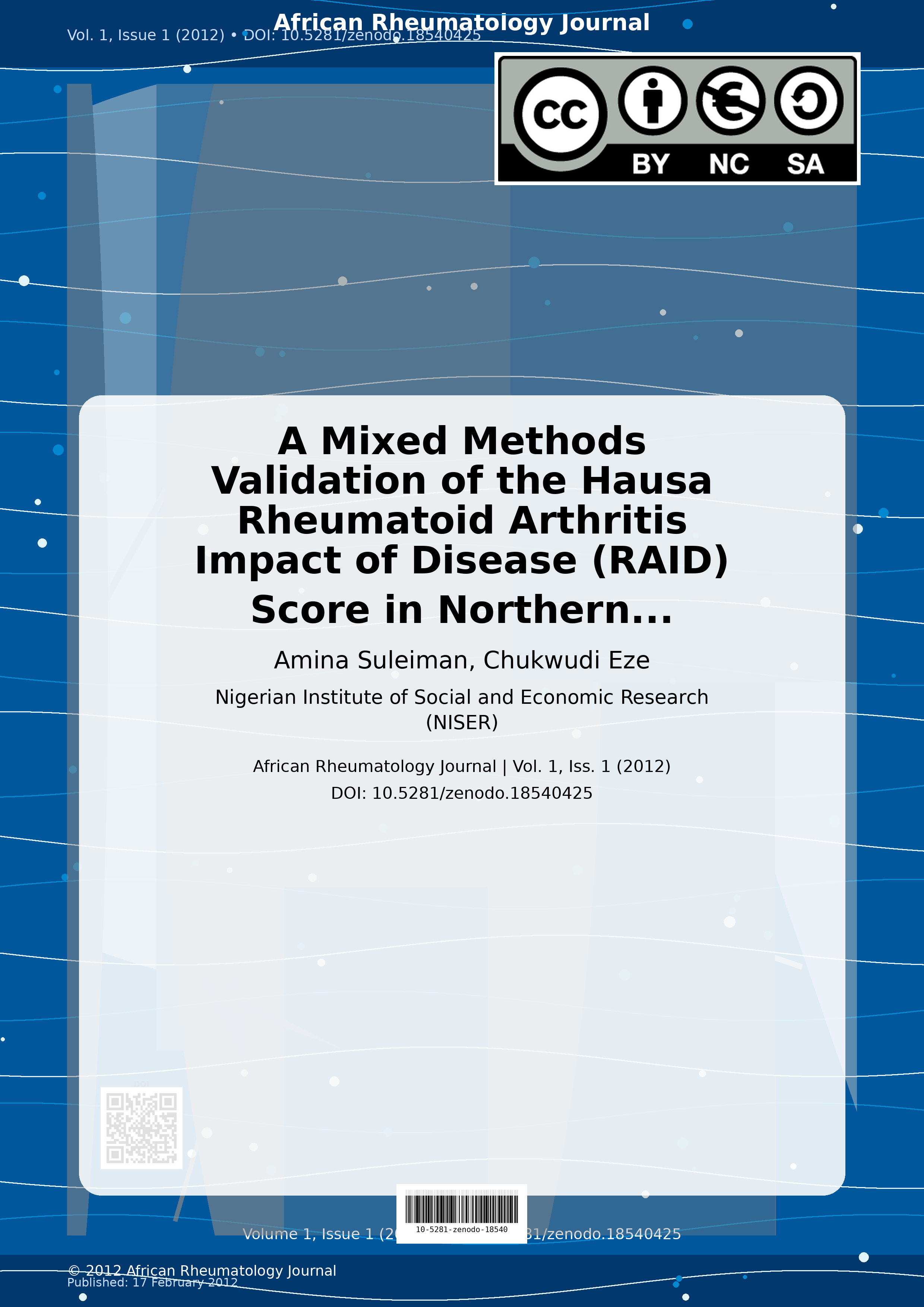 Cover image for: A Mixed Methods Validation of the Hausa Rheumatoid Arthritis