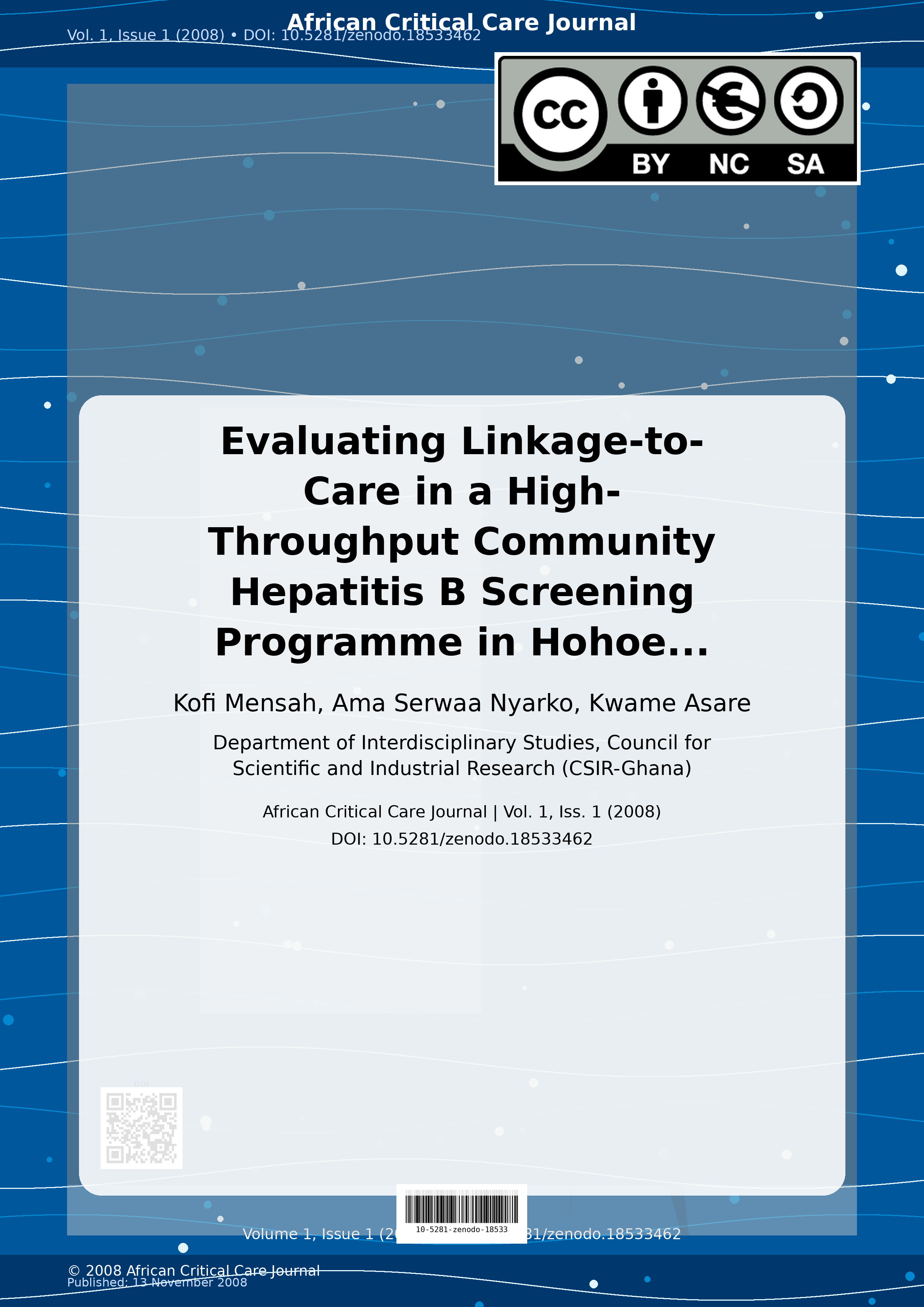 Cover image for: Evaluating Linkage-to-Care in a High-Throughput Community He