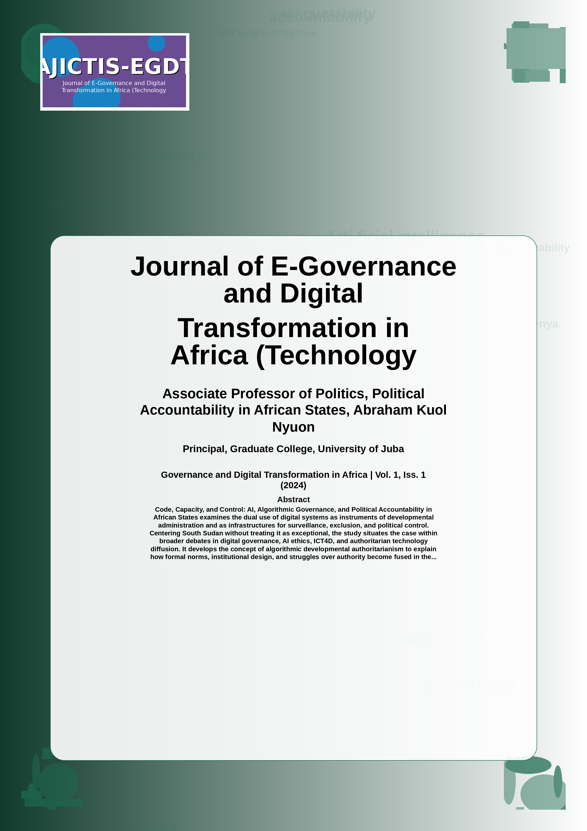 Cover image for: Code, Capacity, and Control: AI, Algorithmic Governance, and Political Accountability in African States