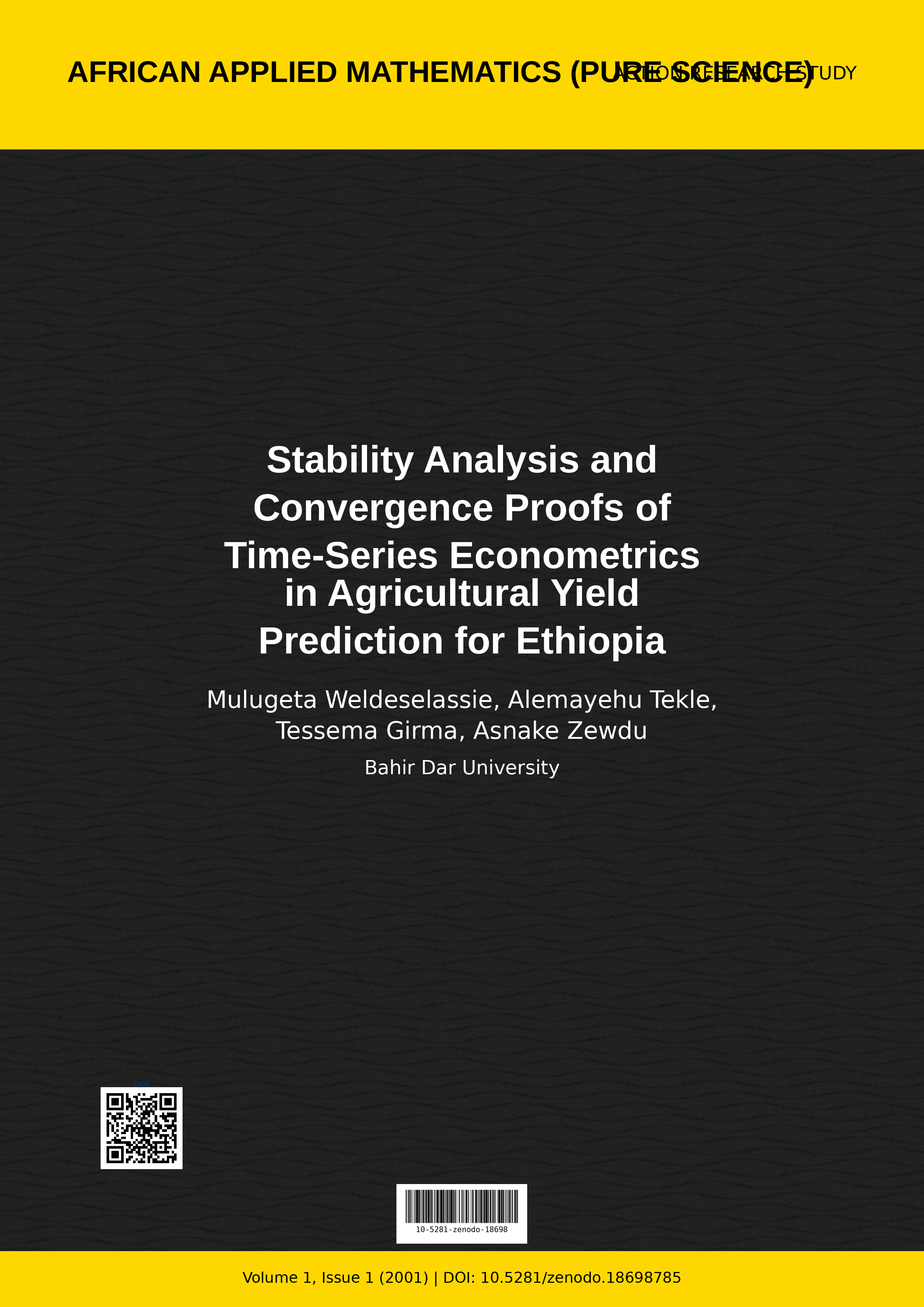 Cover image for: Stability Analysis and Convergence Proofs of Time-Series Eco