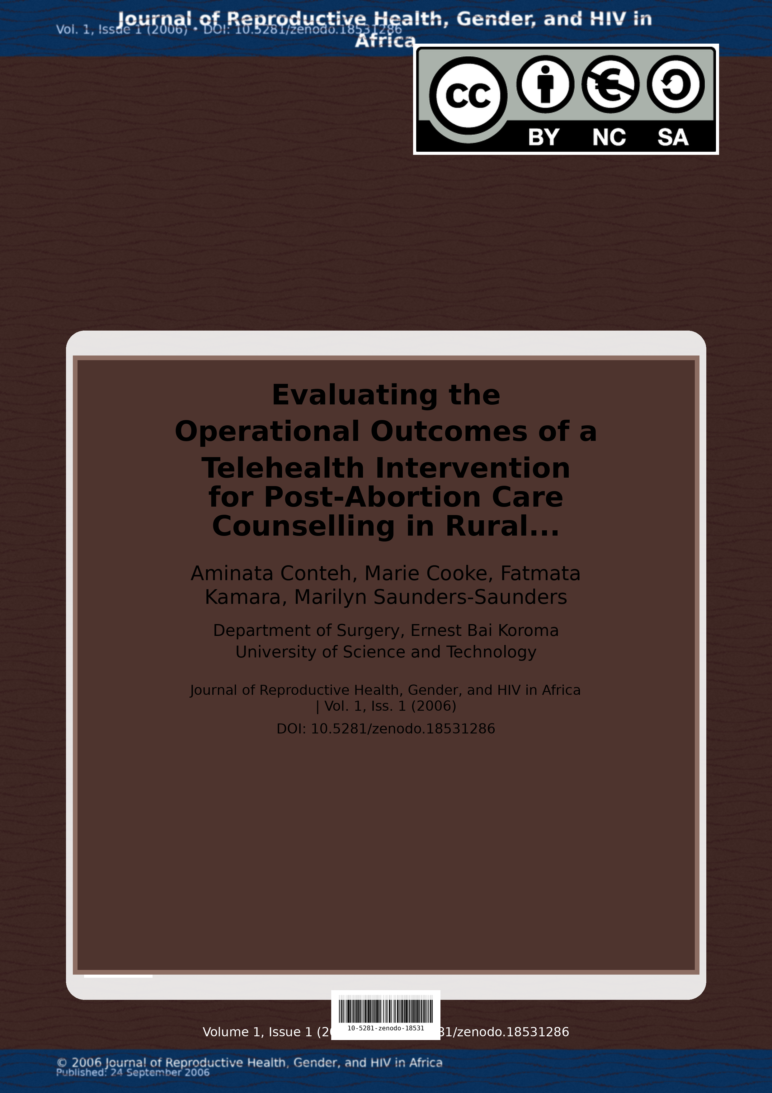Cover image for: Evaluating the Operational Outcomes of a Telehealth Interven