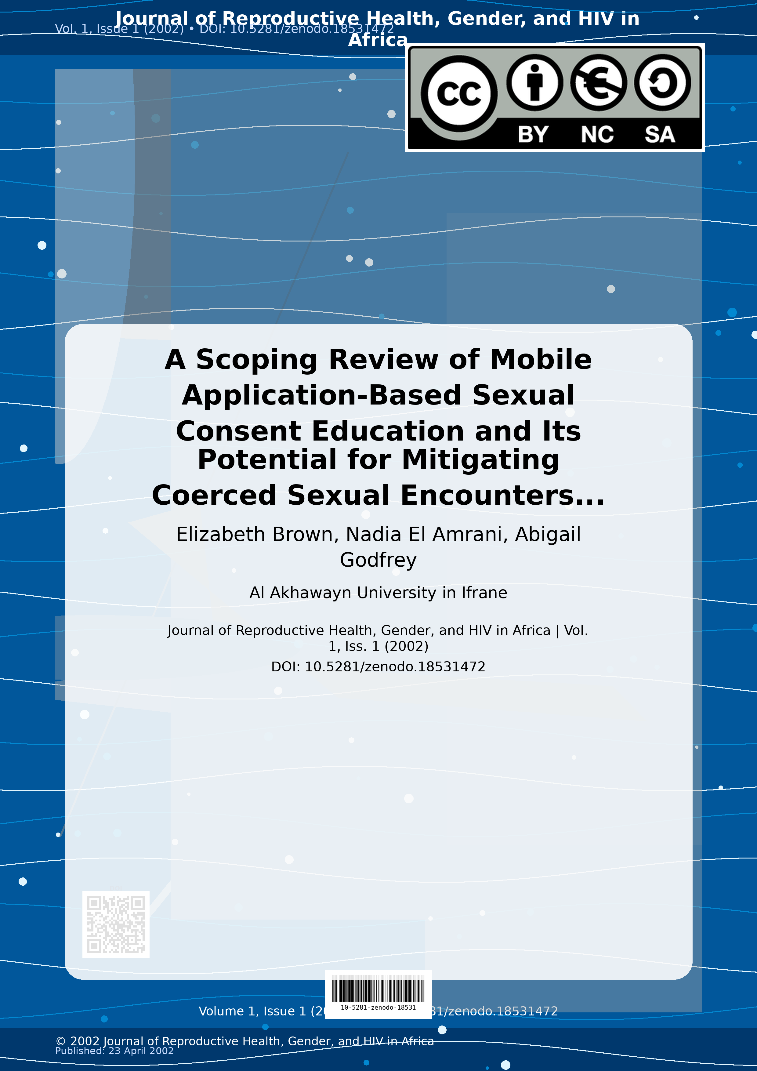 Cover image for: A Scoping Review of Mobile Application-Based Sexual Consent 