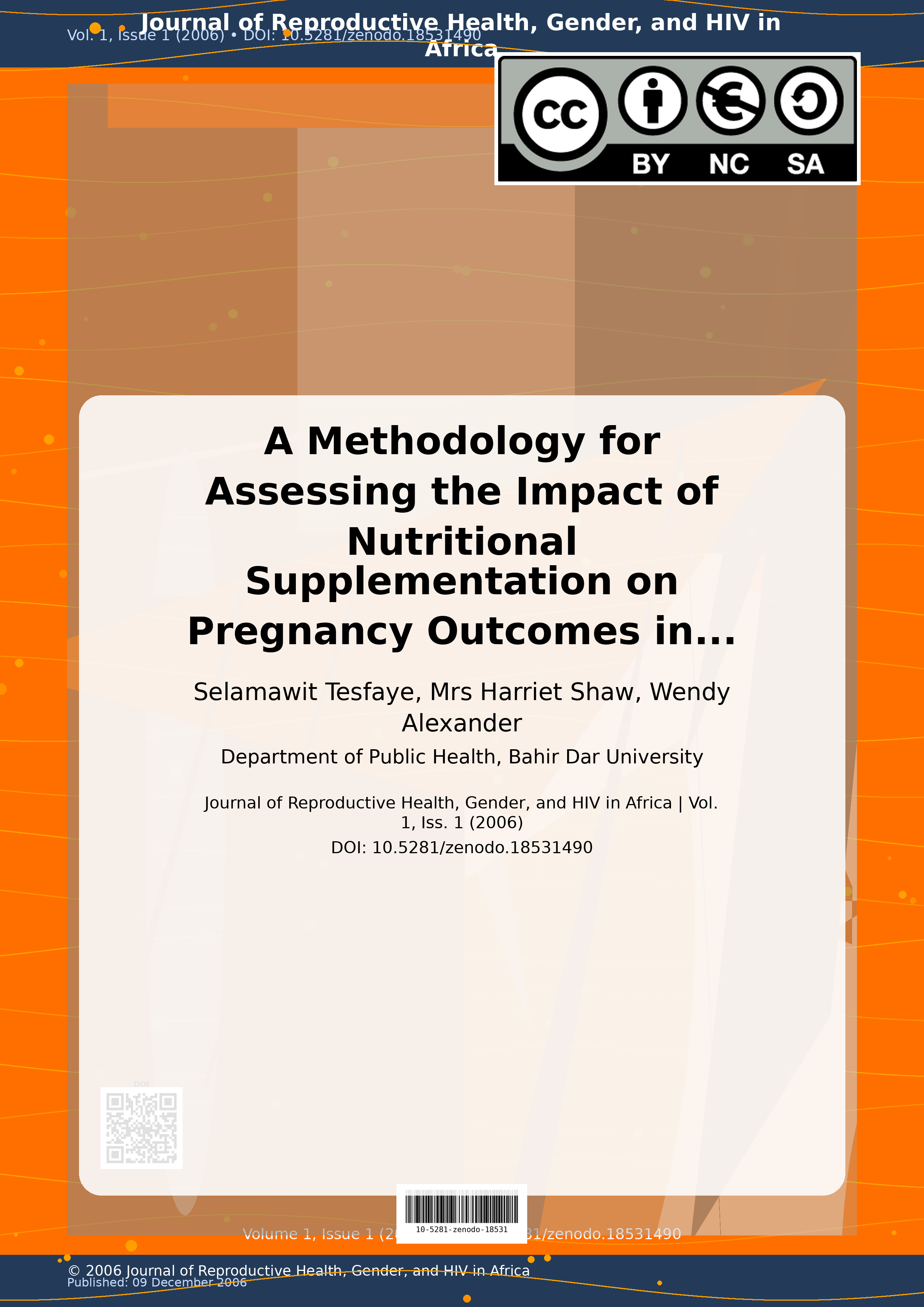 Cover image for: A Methodology for Assessing the Impact of Nutritional Supple