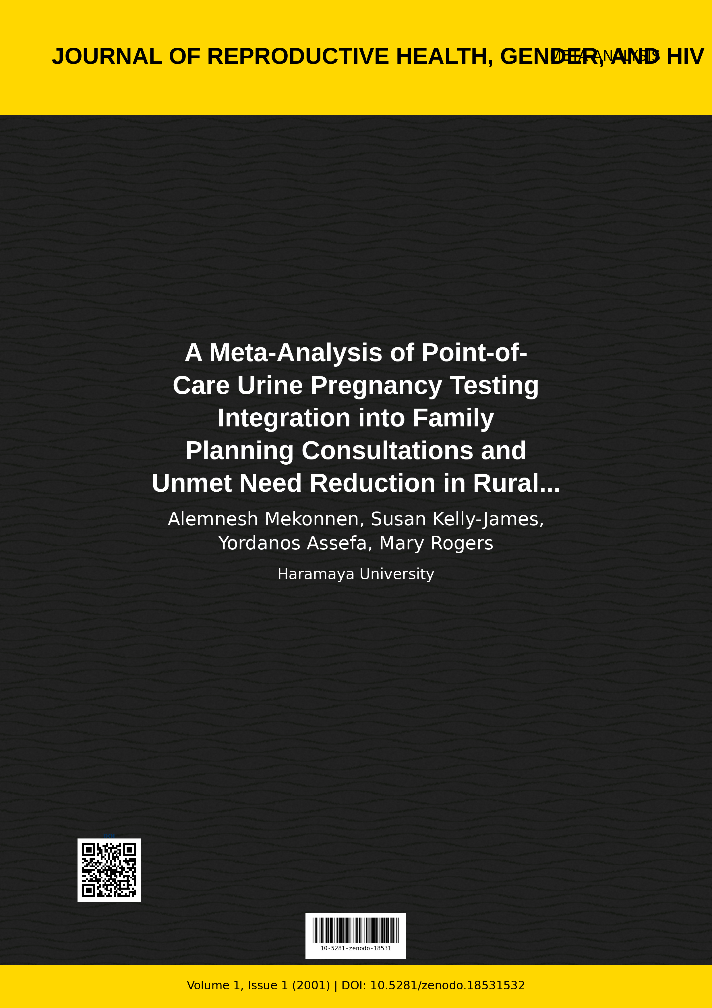 Cover image for: A Meta-Analysis of Point-of-Care Urine Pregnancy Testing Int