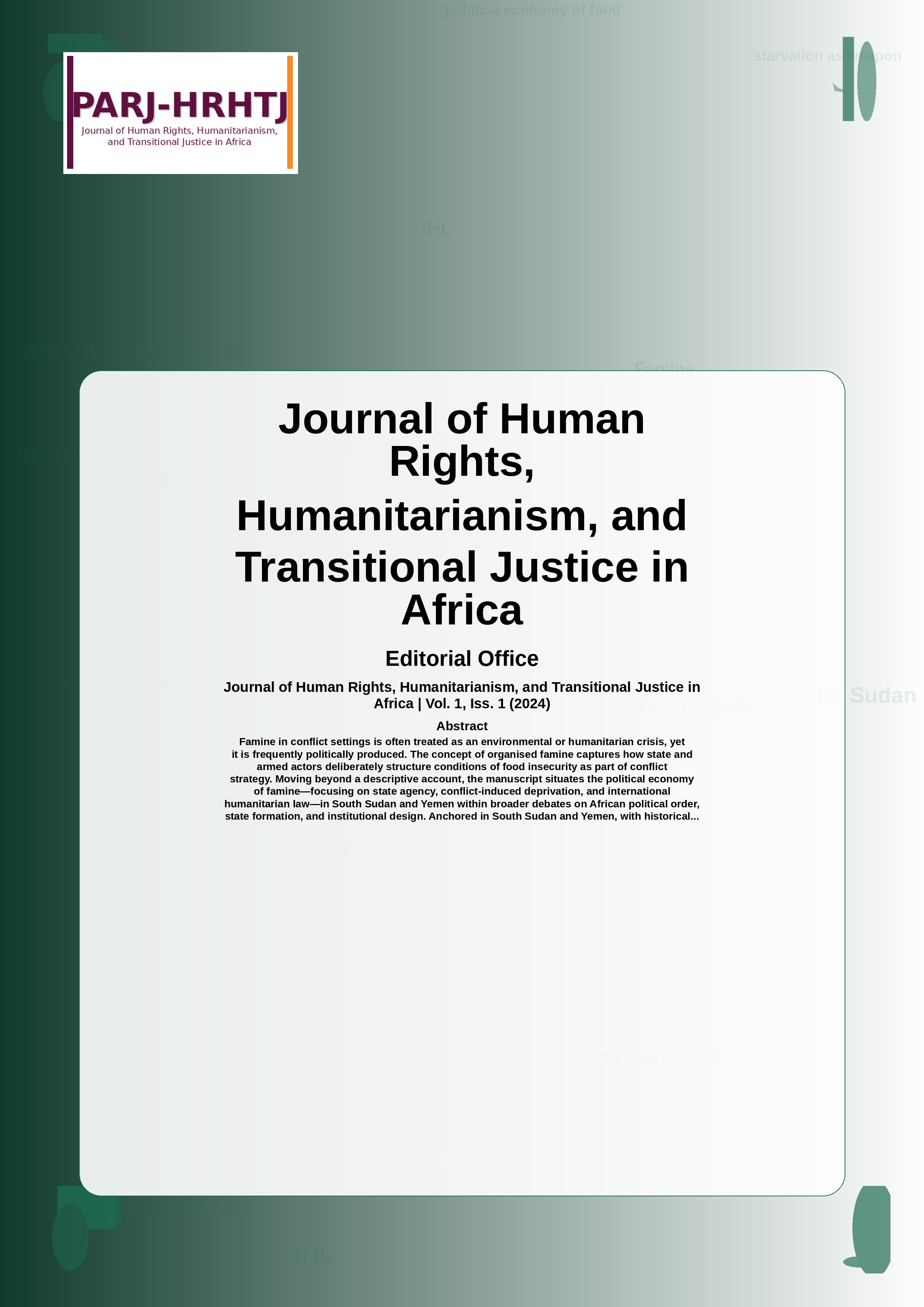 Cover image for: Organised Famine: Conflict-Induced Food Insecurity, State Agency, and the Failure of Accountability in South Sudan and Yemen