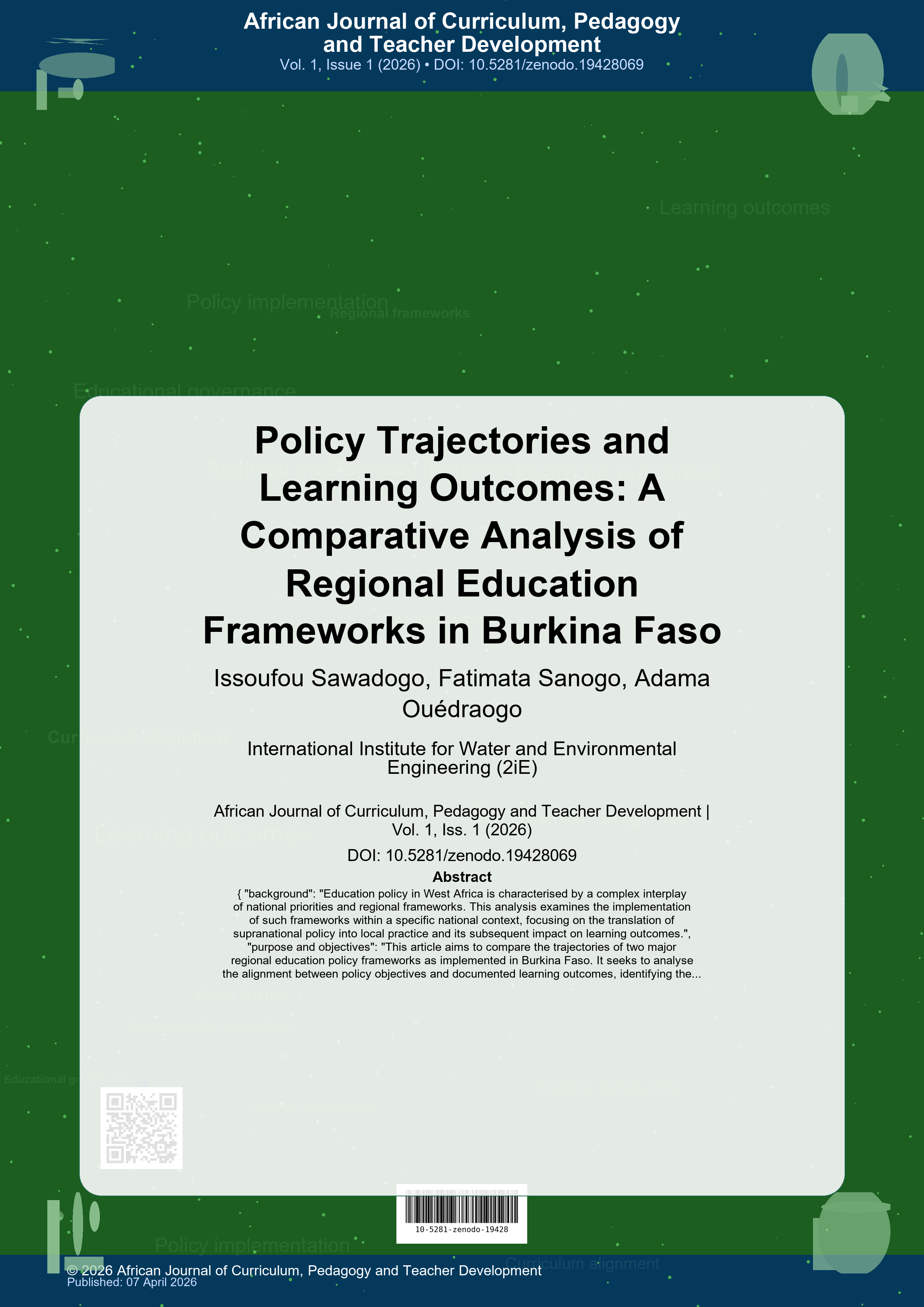 Cover image for: Policy Trajectories and Learning Outcomes: A Comparative Analysis of Regional Education Frameworks in Burkina Faso