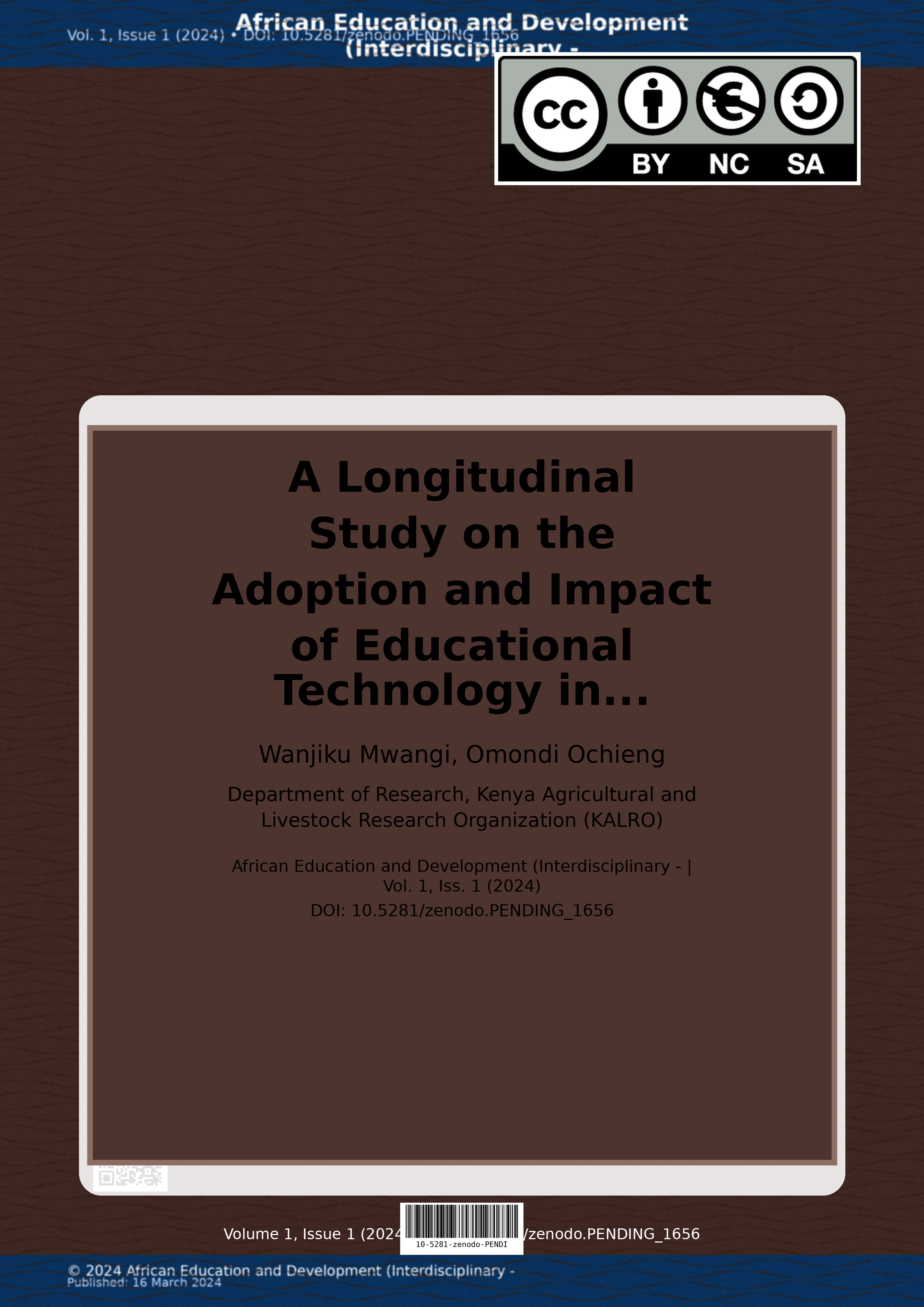 Cover image for: A Longitudinal Study on the Adoption and Impact of Education