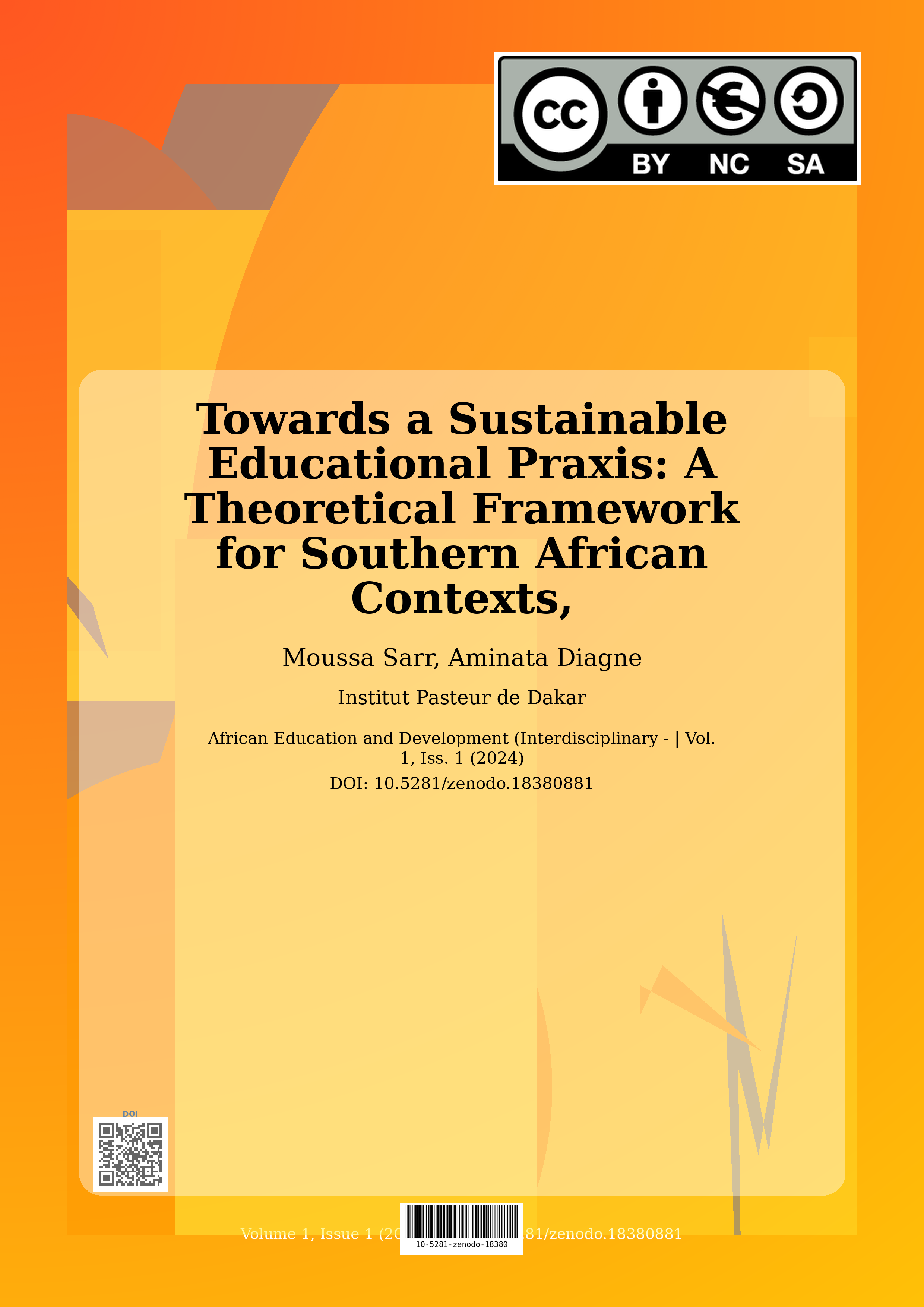 Cover image for: Towards a Sustainable Educational Praxis
