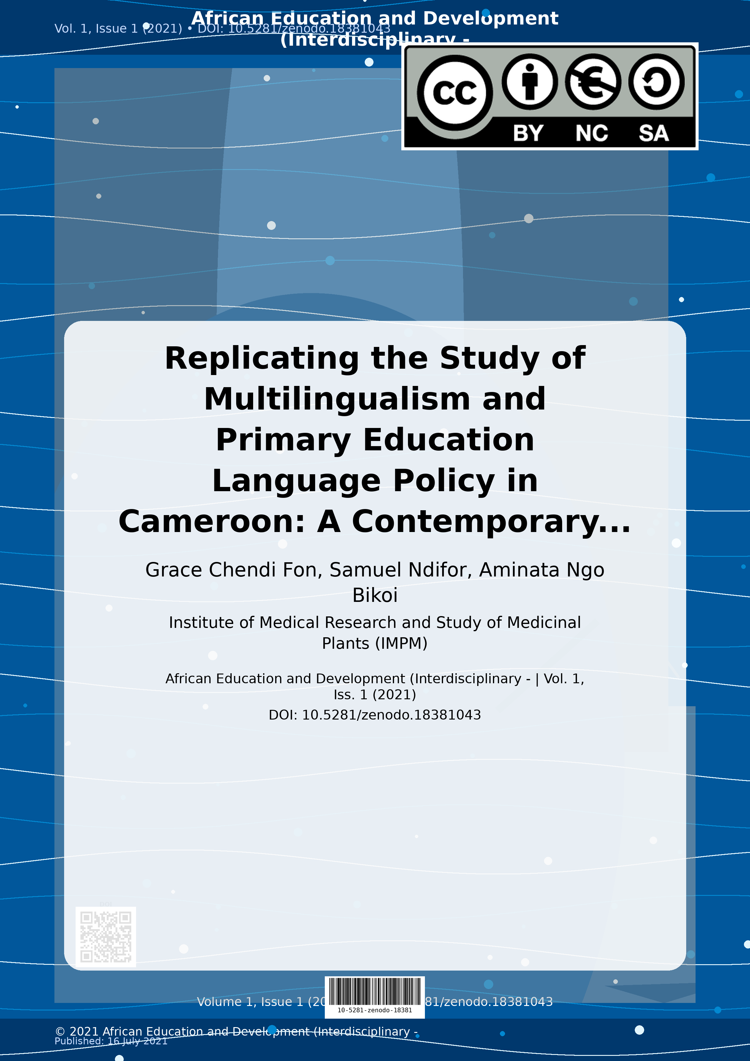 Cover image for: Replicating the Study of Multilingualism and Primary Educati