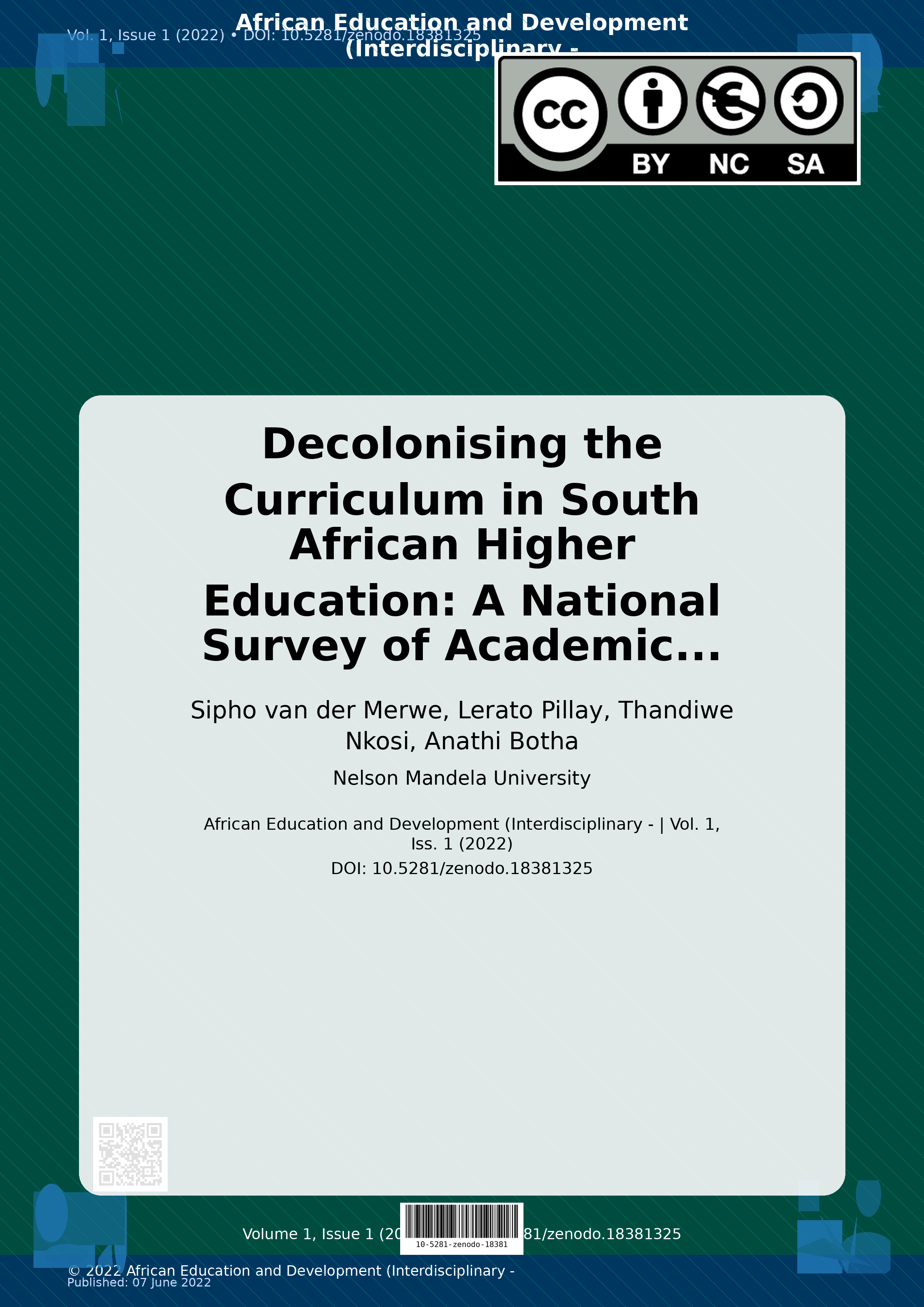 Cover image for: Decolonising the Curriculum in South African Higher Educatio