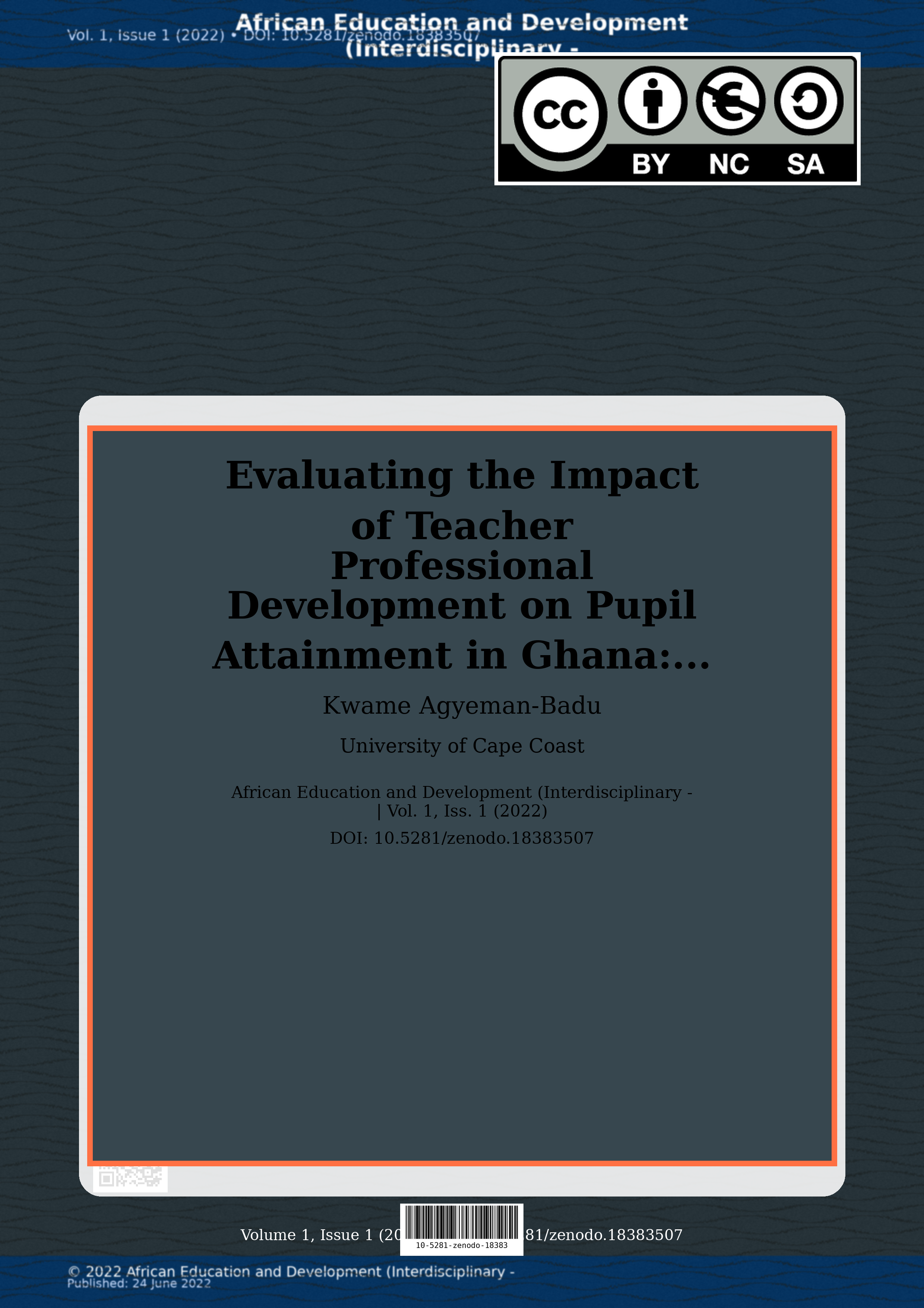 Cover image for: Evaluating the Impact of Teacher Professional Development on