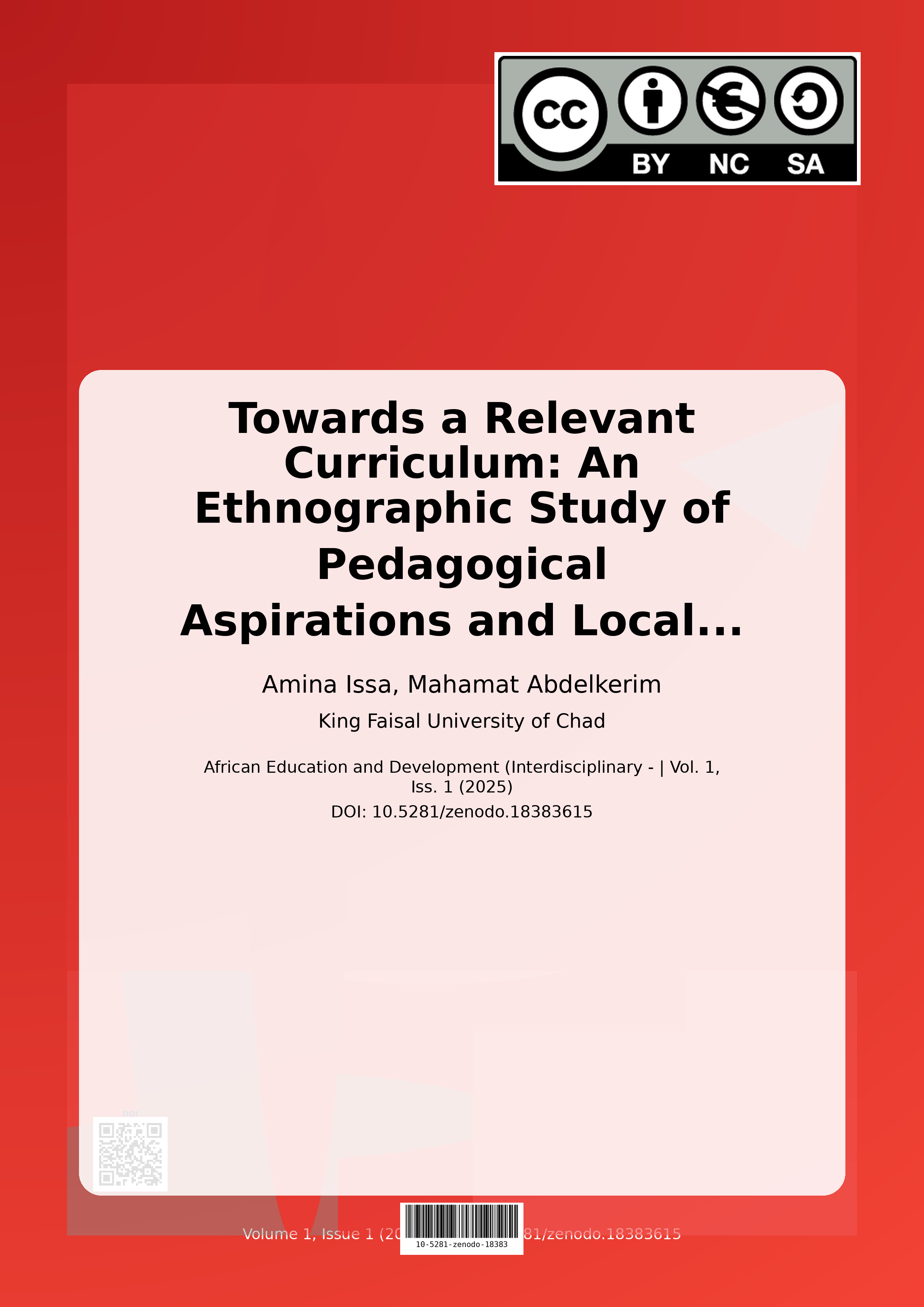 Cover image for: Towards a Relevant Curriculum