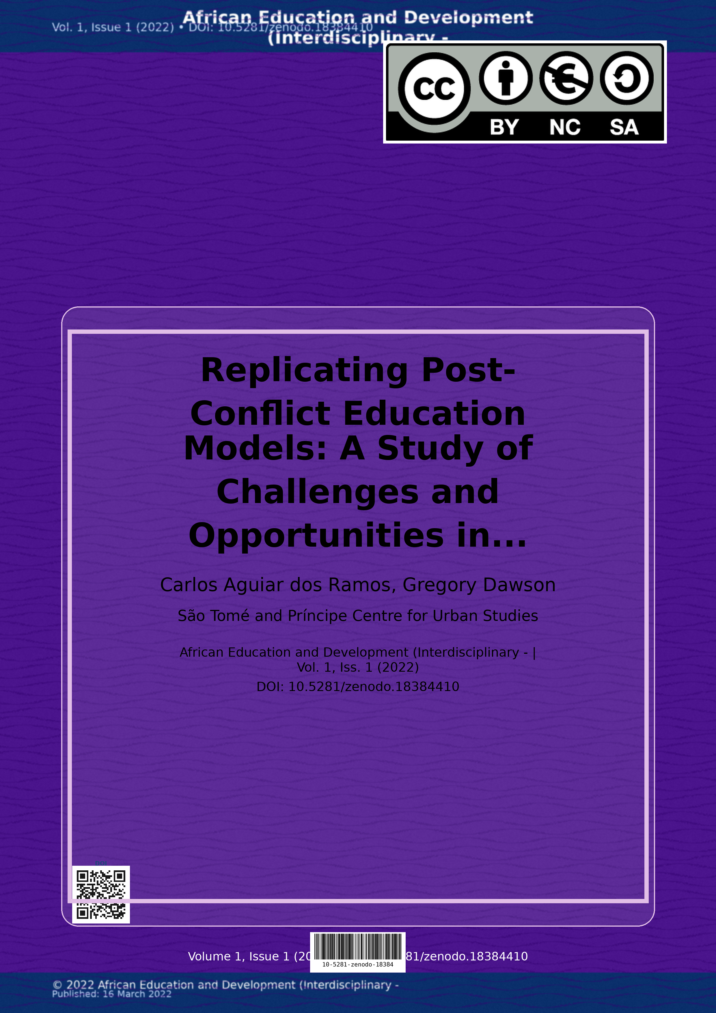 Cover image for: Replicating Post-Conflict Education Models