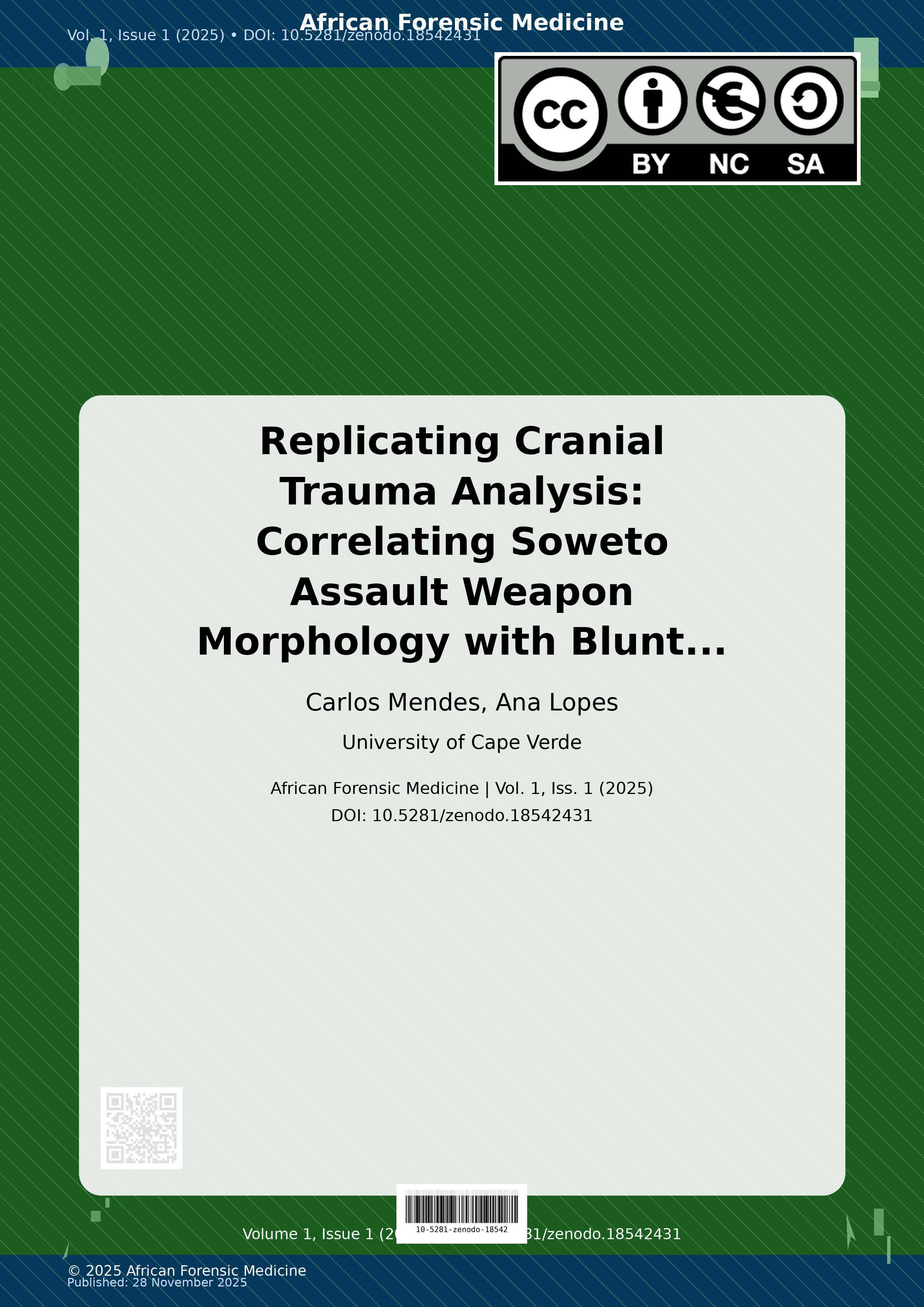 Cover image for: Replicating Cranial Trauma Analysis