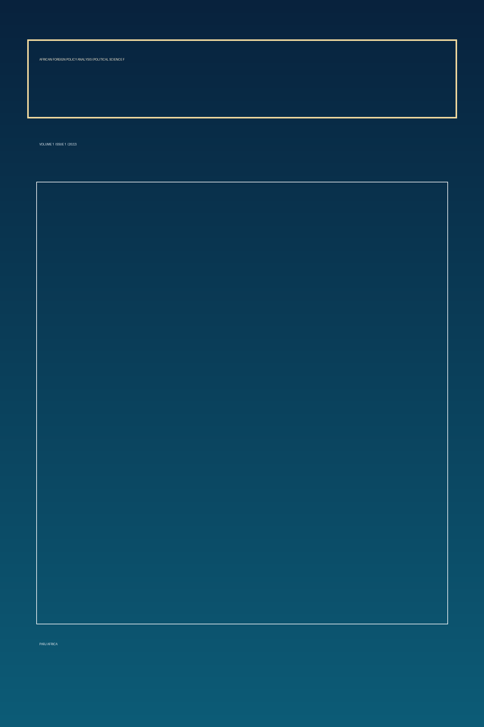 Vol. 1 No. 1 (2022) cover