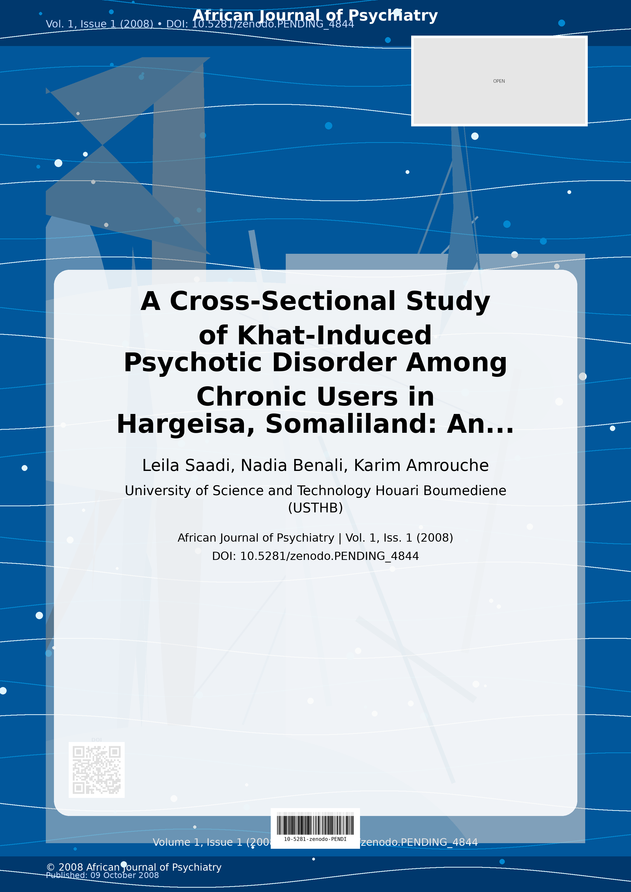Cover image for: A Cross-Sectional Study of Khat-Induced Psychotic Disorder A