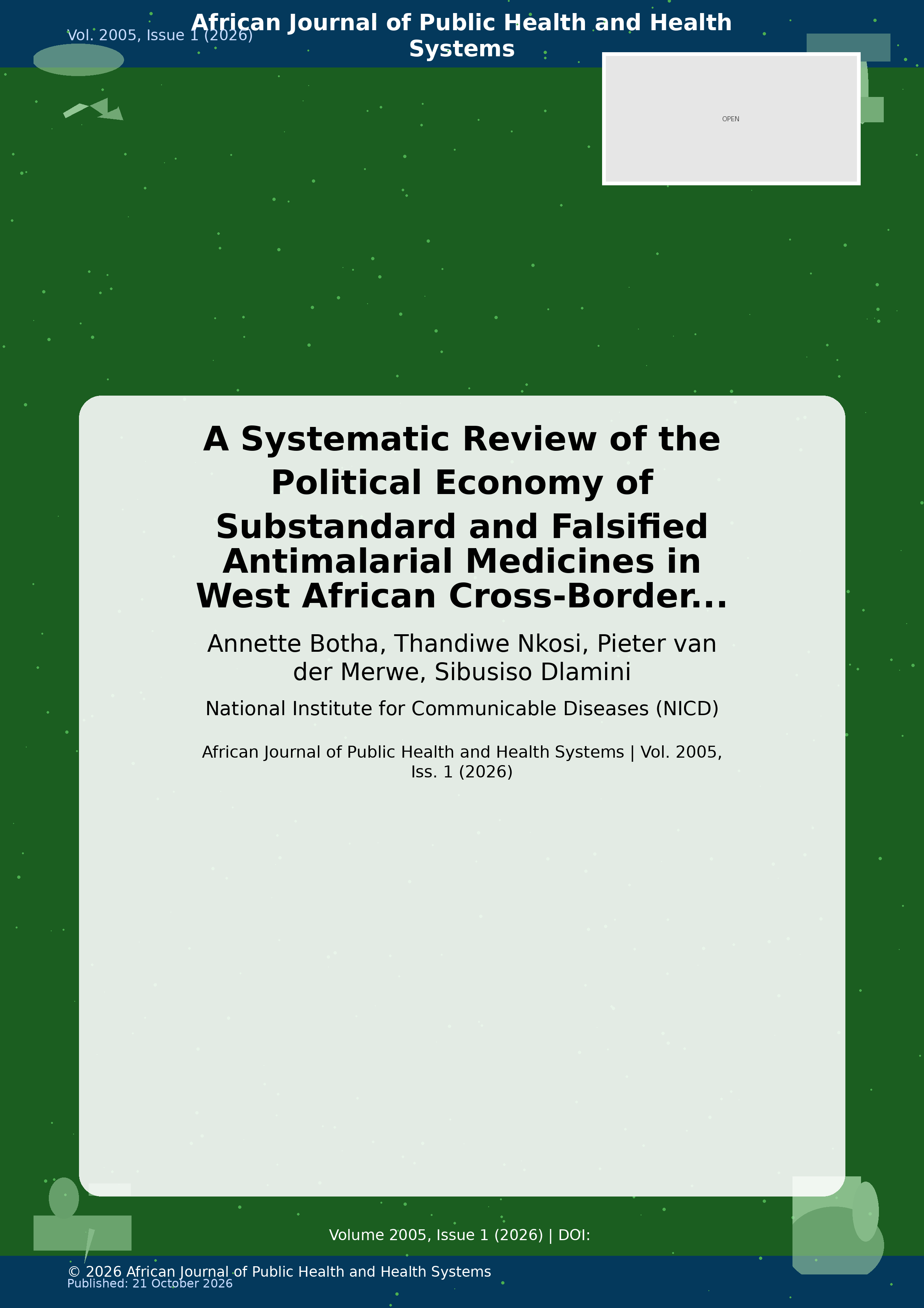 Cover image for: A Systematic Review of the Political Economy of Substandard 