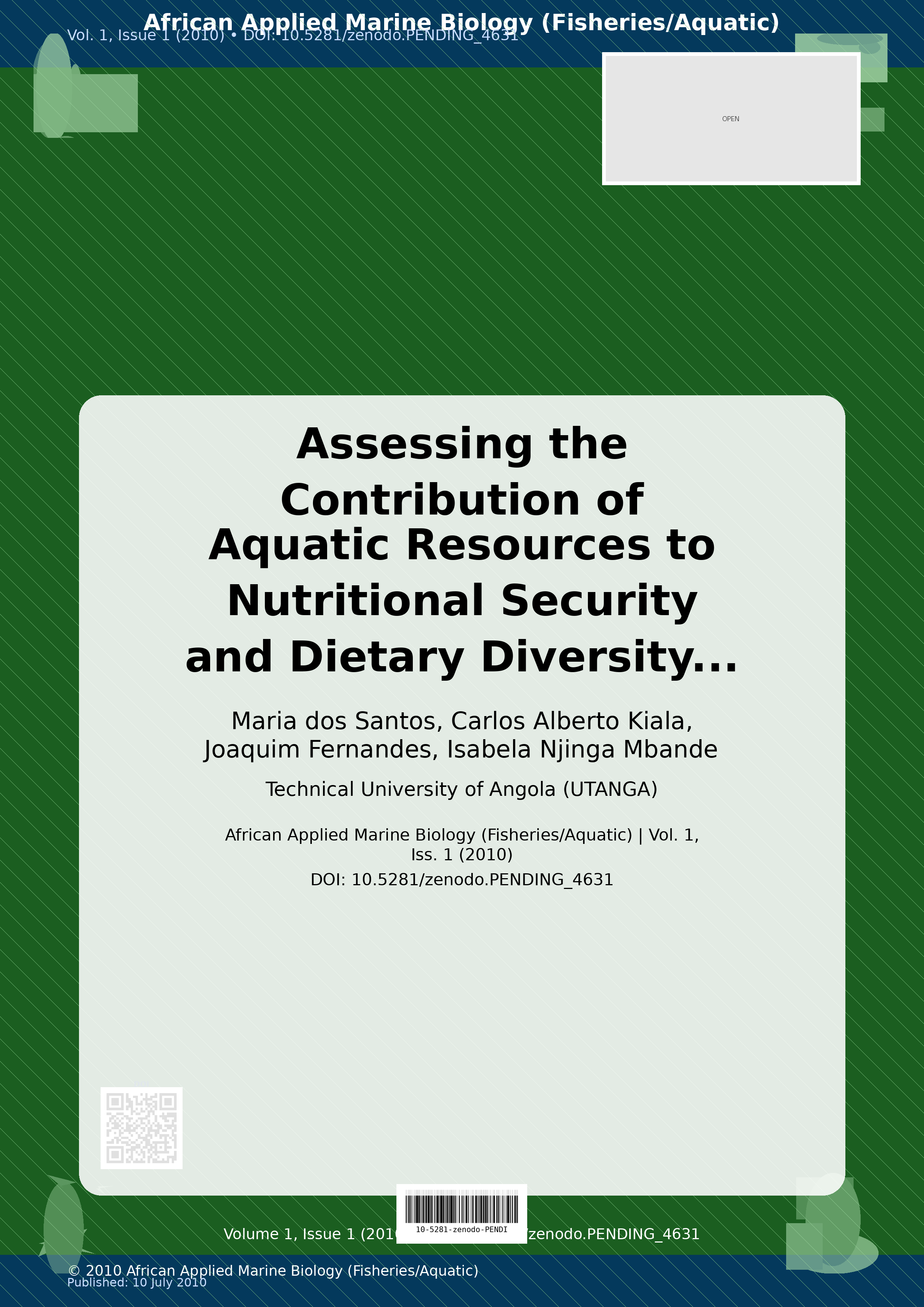 Cover image for: Assessing the Contribution of Aquatic Resources to Nutrition