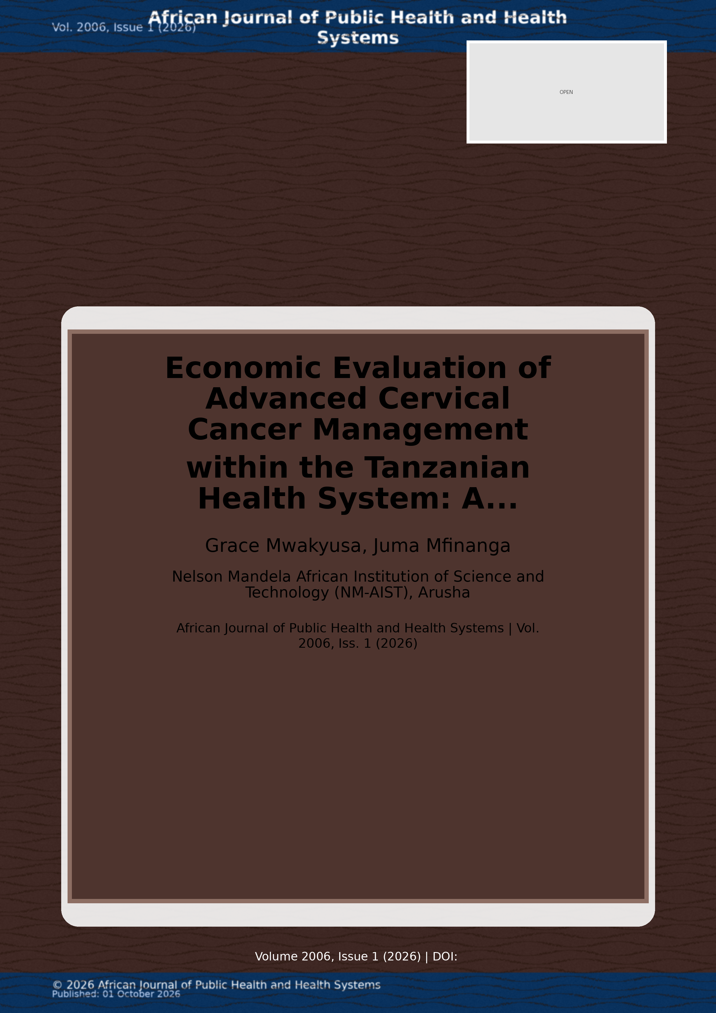 Cover image for: Economic Evaluation of Advanced Cervical Cancer Management w