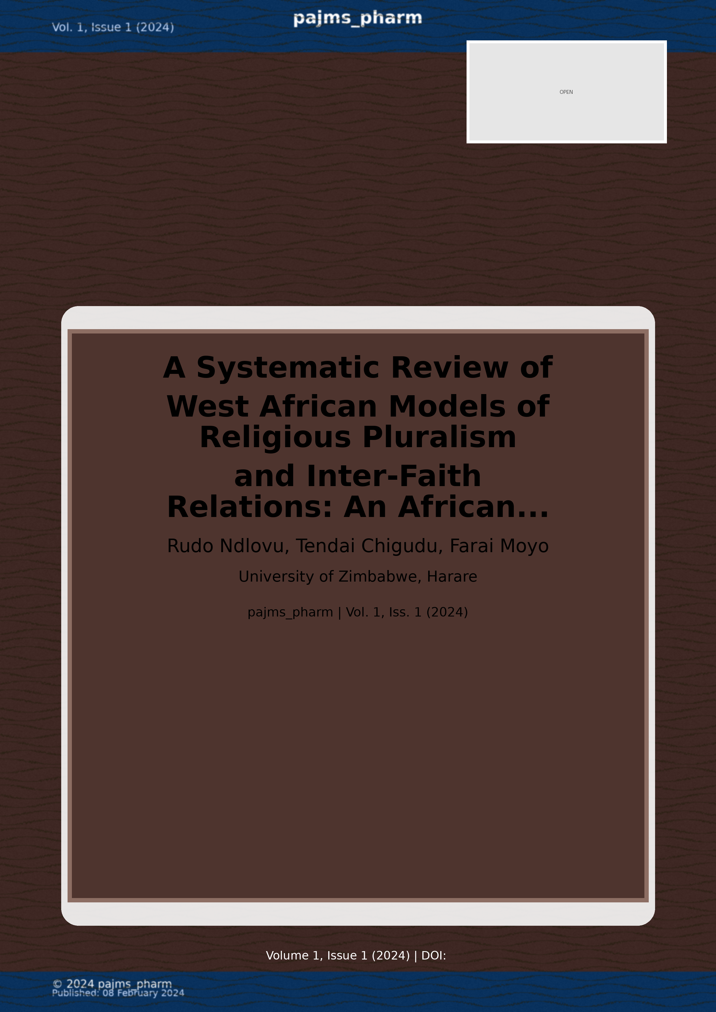 Cover image for: A Systematic Review of West African Models of Religious Plur