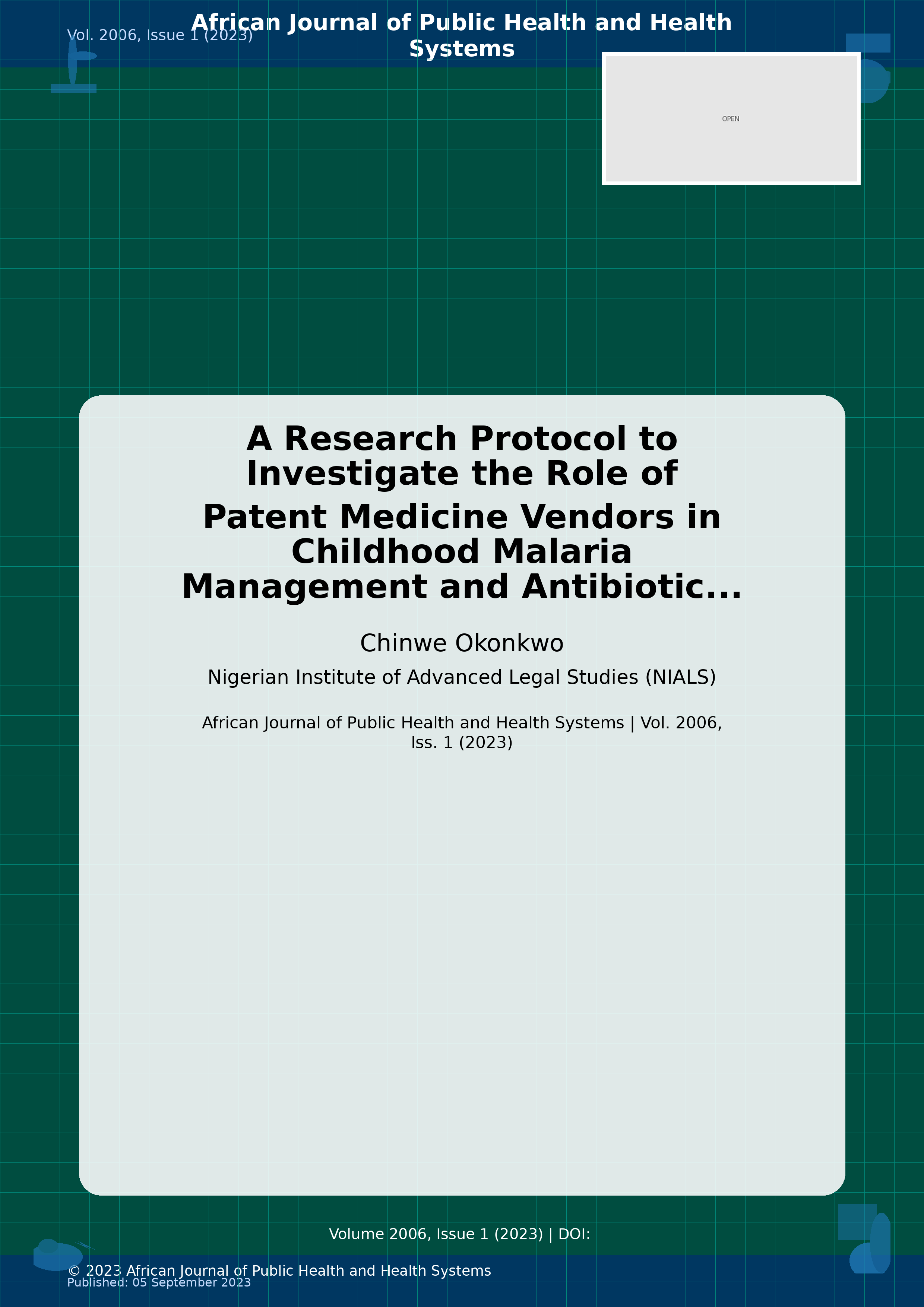 Cover image for: A Research Protocol to Investigate the Role of Patent Medici