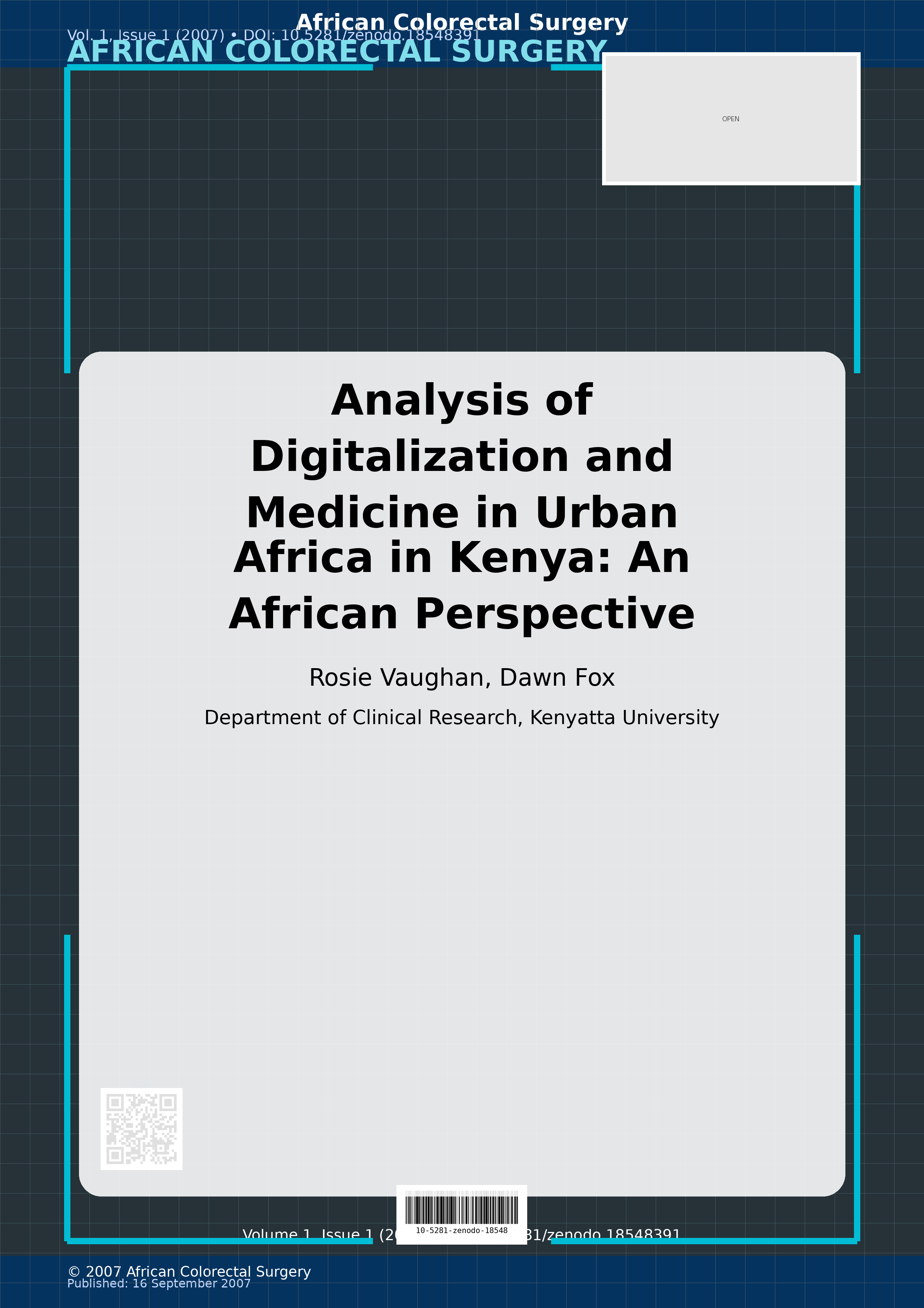 Cover image for: Analysis of Digitalization and Medicine in Urban Africa in K