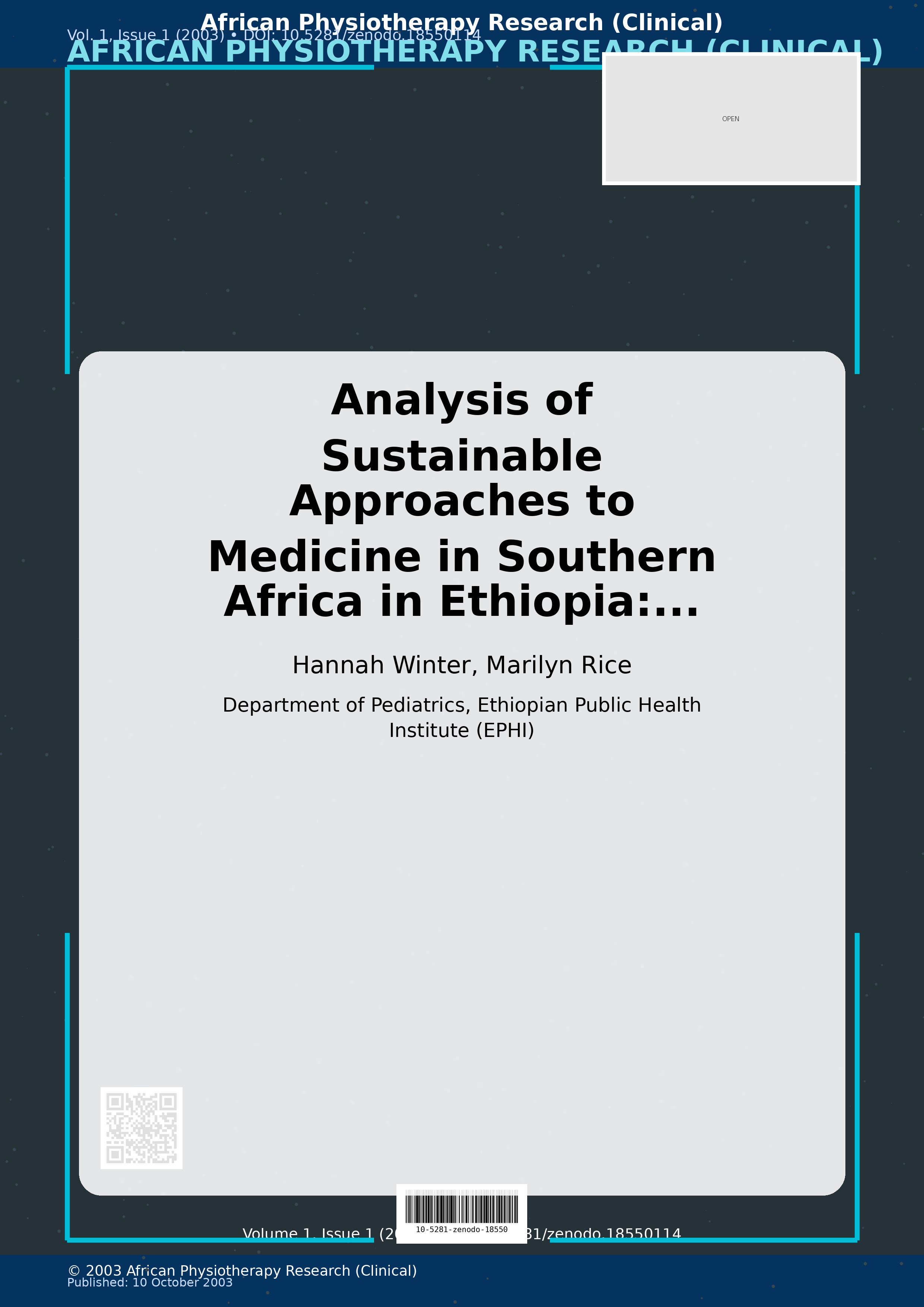 Cover image for: Analysis of Sustainable Approaches to Medicine in Southern A
