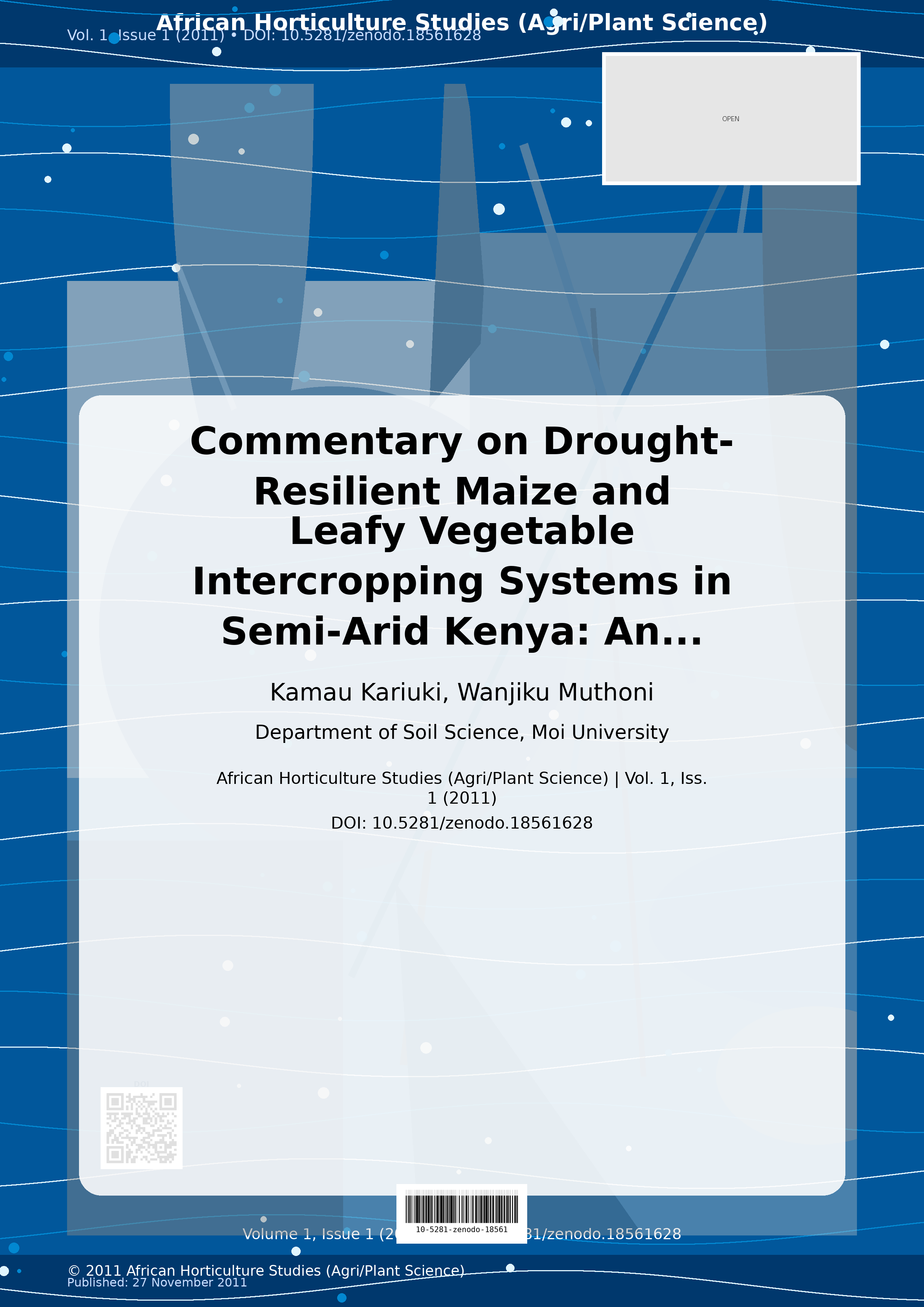 Cover image for: Commentary on Drought-Resilient Maize and Leafy Vegetable In