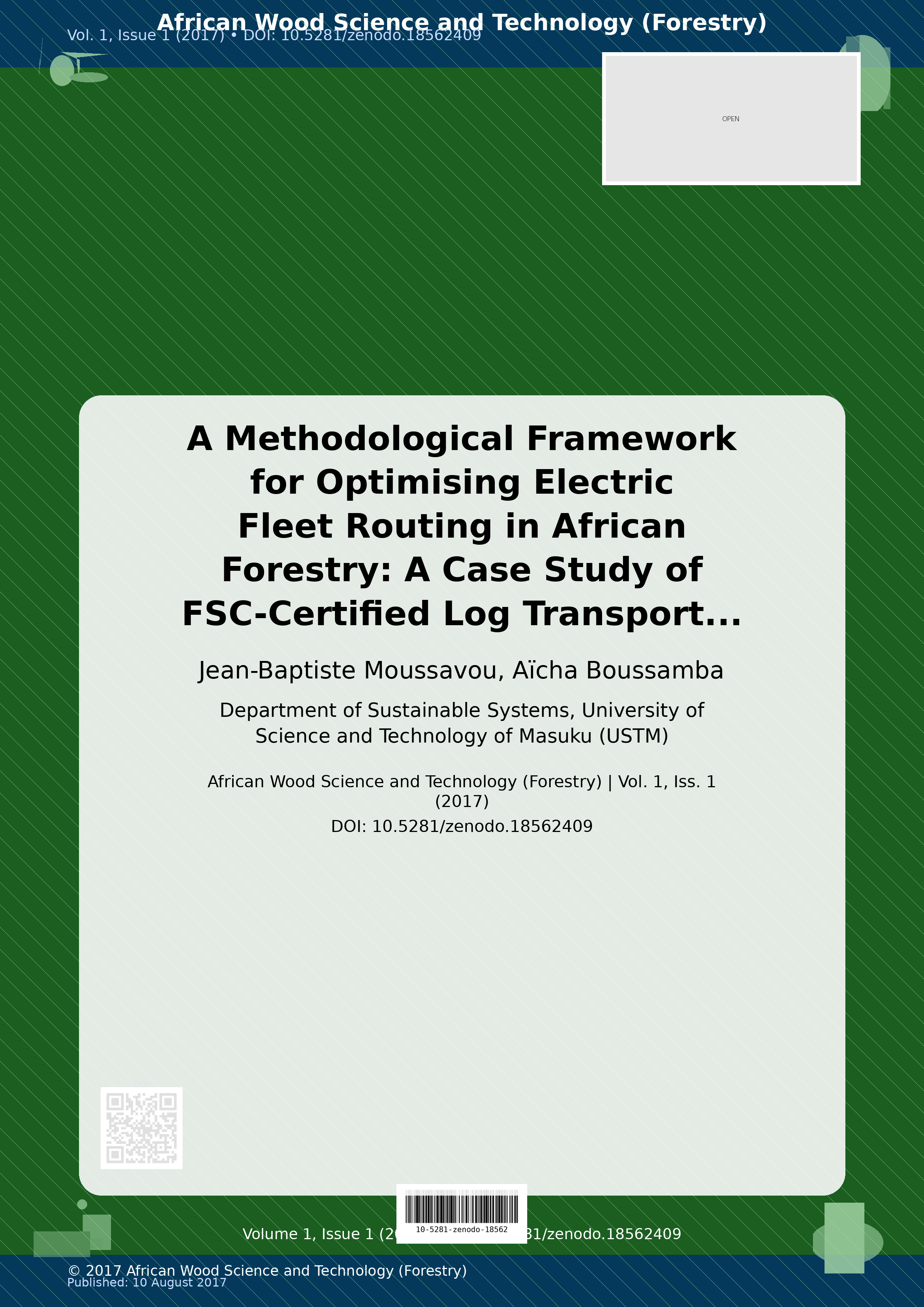 Cover image for: A Methodological Framework for Optimising Electric Fleet Rou
