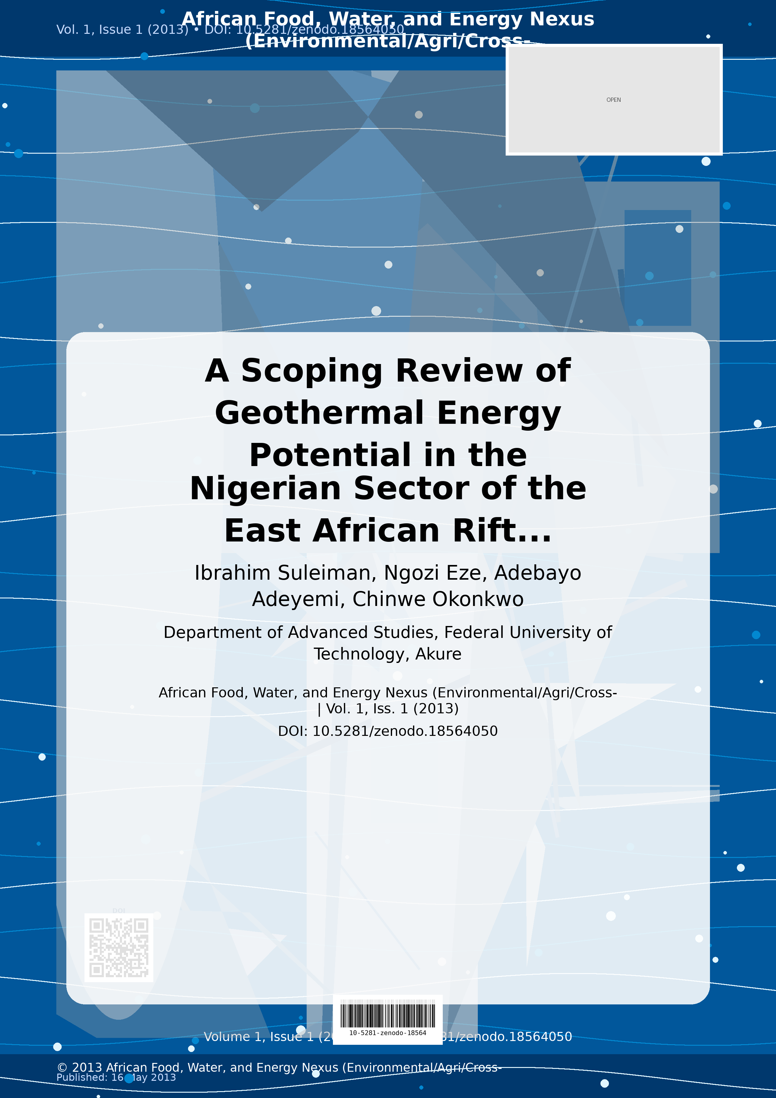 Cover image for: A Scoping Review of Geothermal Energy Potential in the Niger
