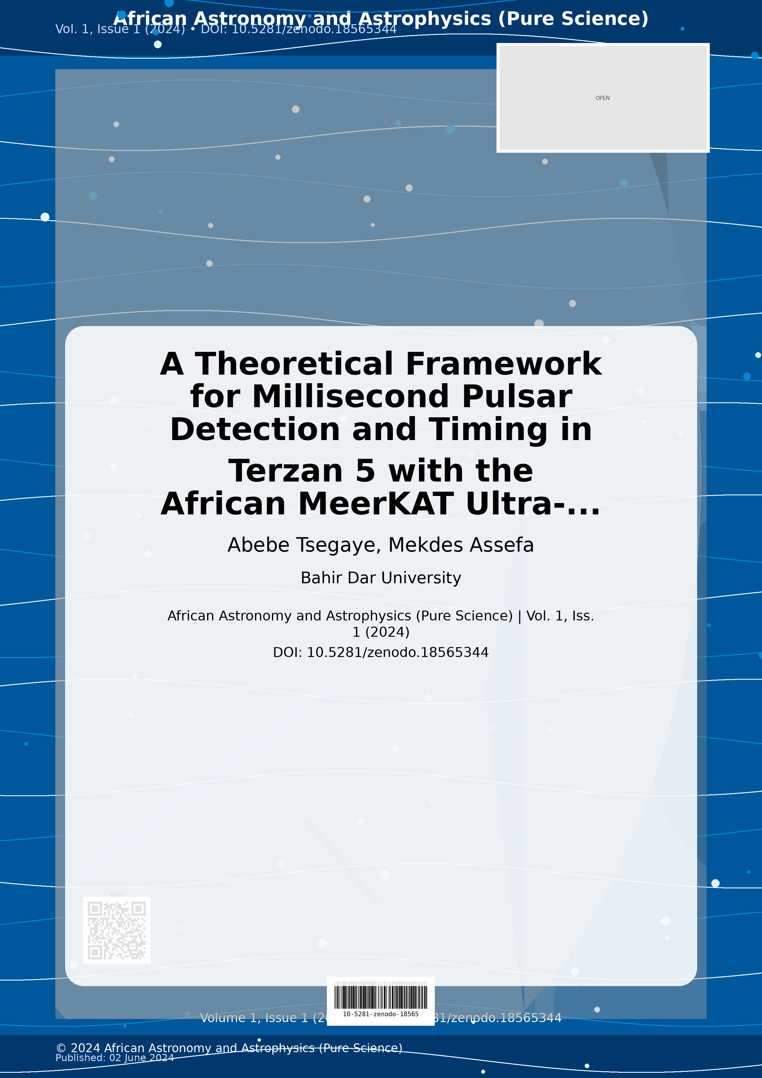Cover image for: A Theoretical Framework for Millisecond Pulsar Detection and